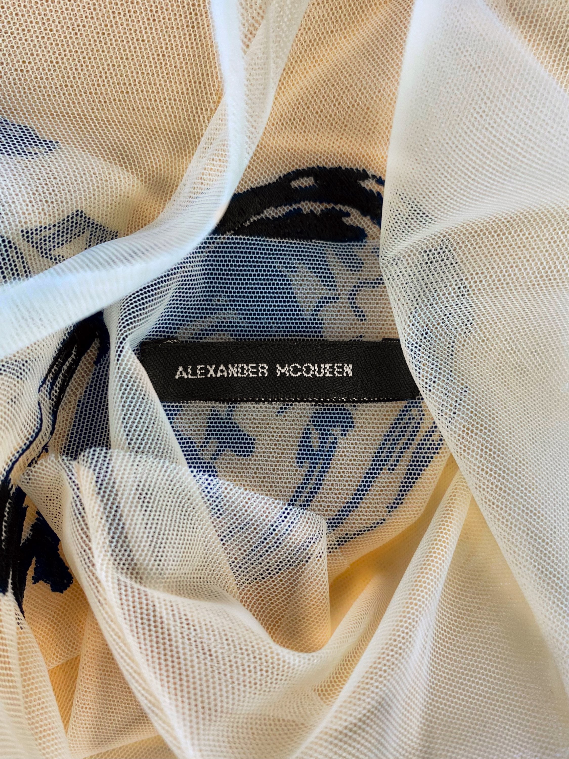 AW96 Alexander McQueen ‘Life is Pain’ Mesh Sheer Tank-Top