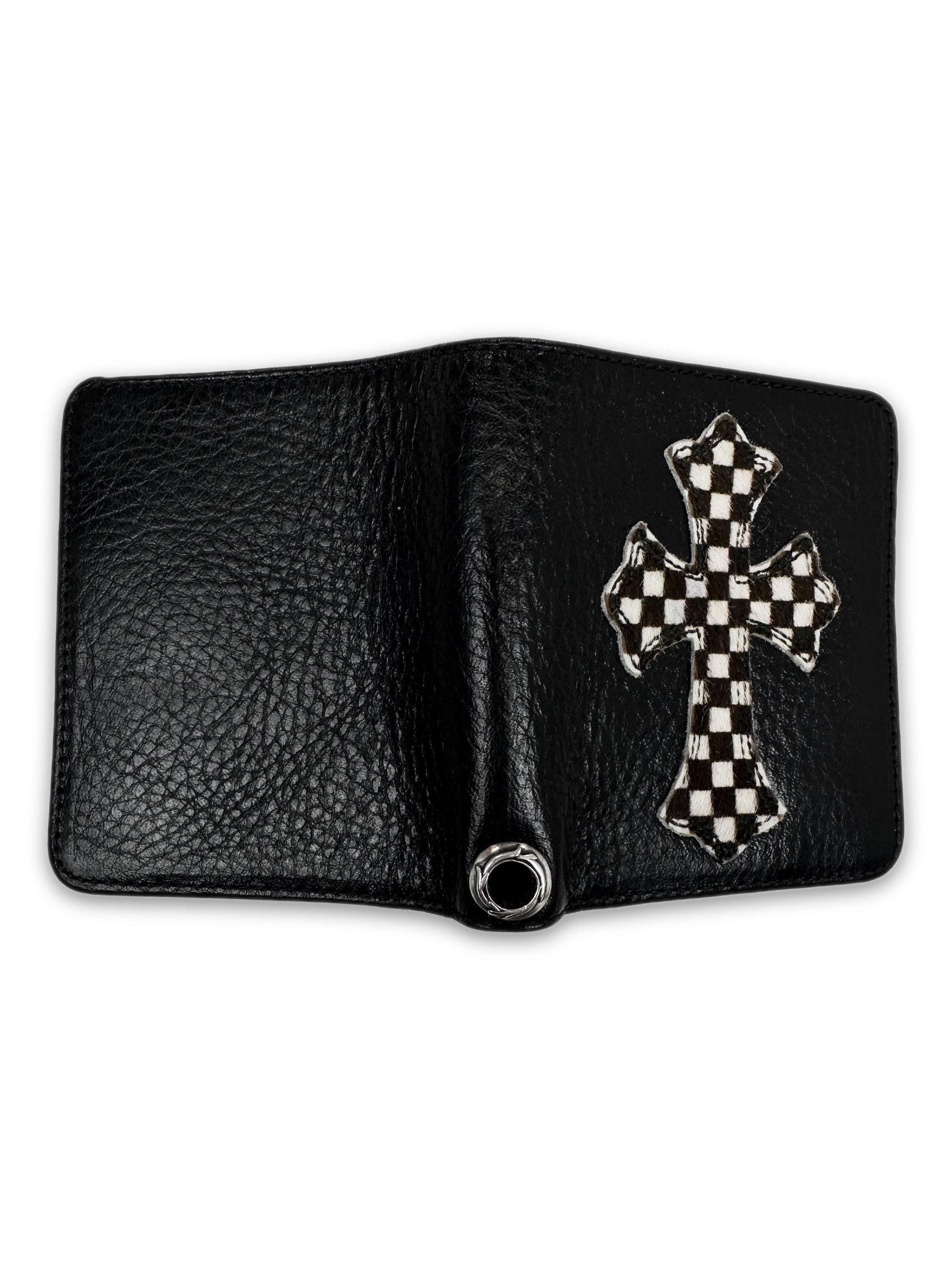 Chrome Hearts x Matty Boy Checkered Cross Patch Bifold Leather Wallet