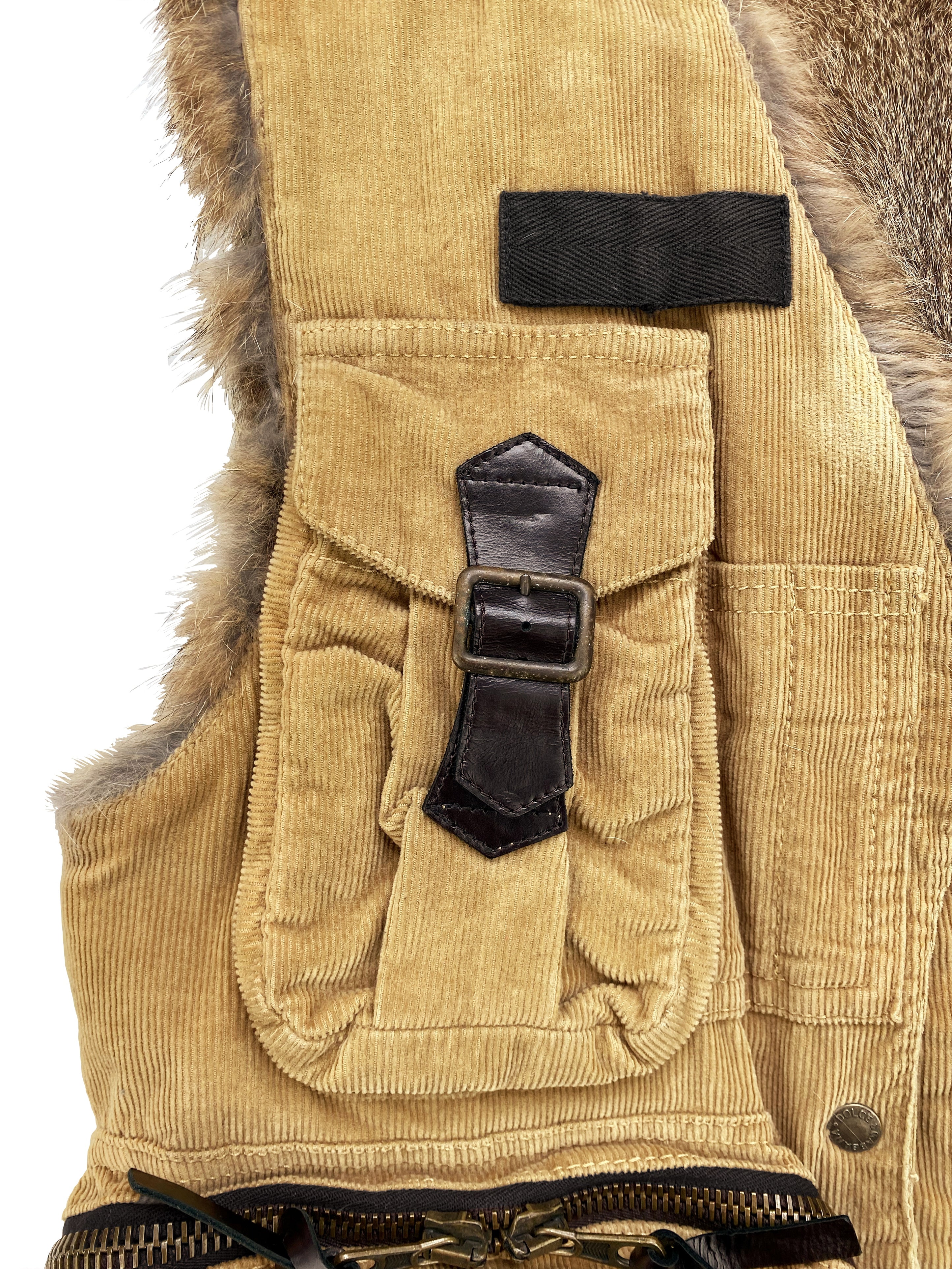 FW02 Dolce & Gabbana Fox Fur Tactical Cargo Vest