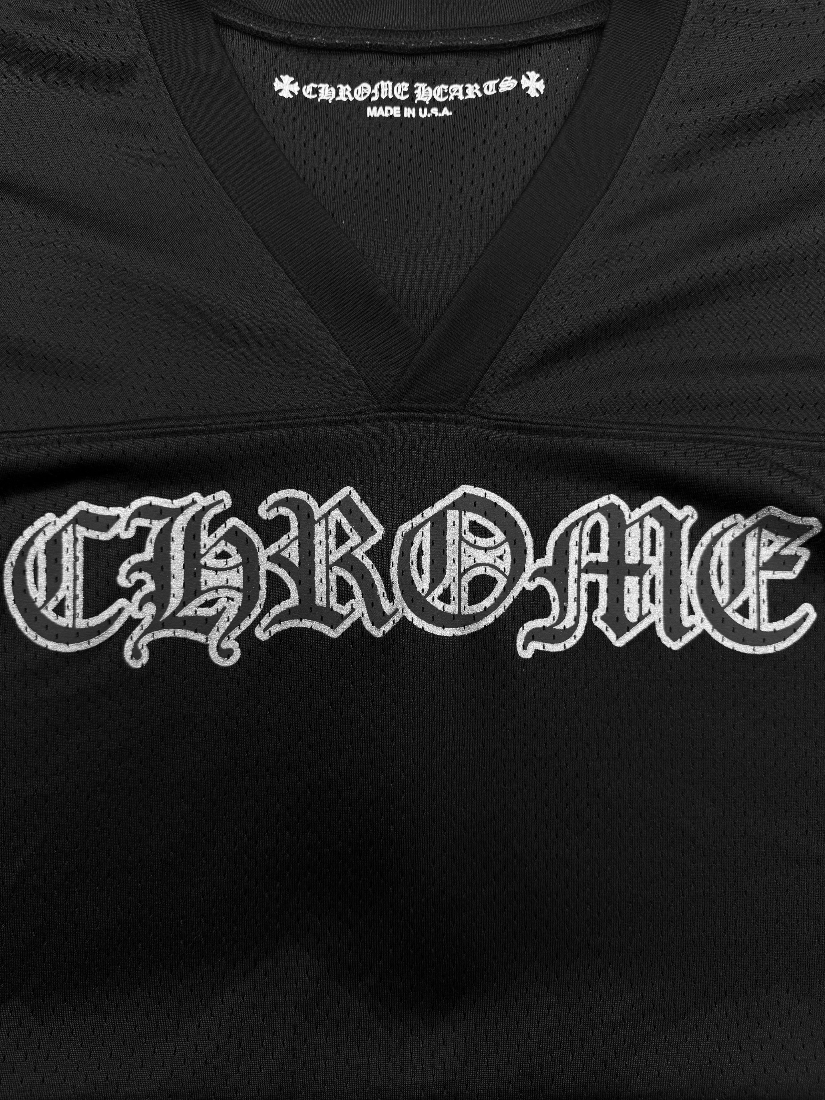 Chrome Hearts Black Floral CH Long Sleeve Mesh Jersey