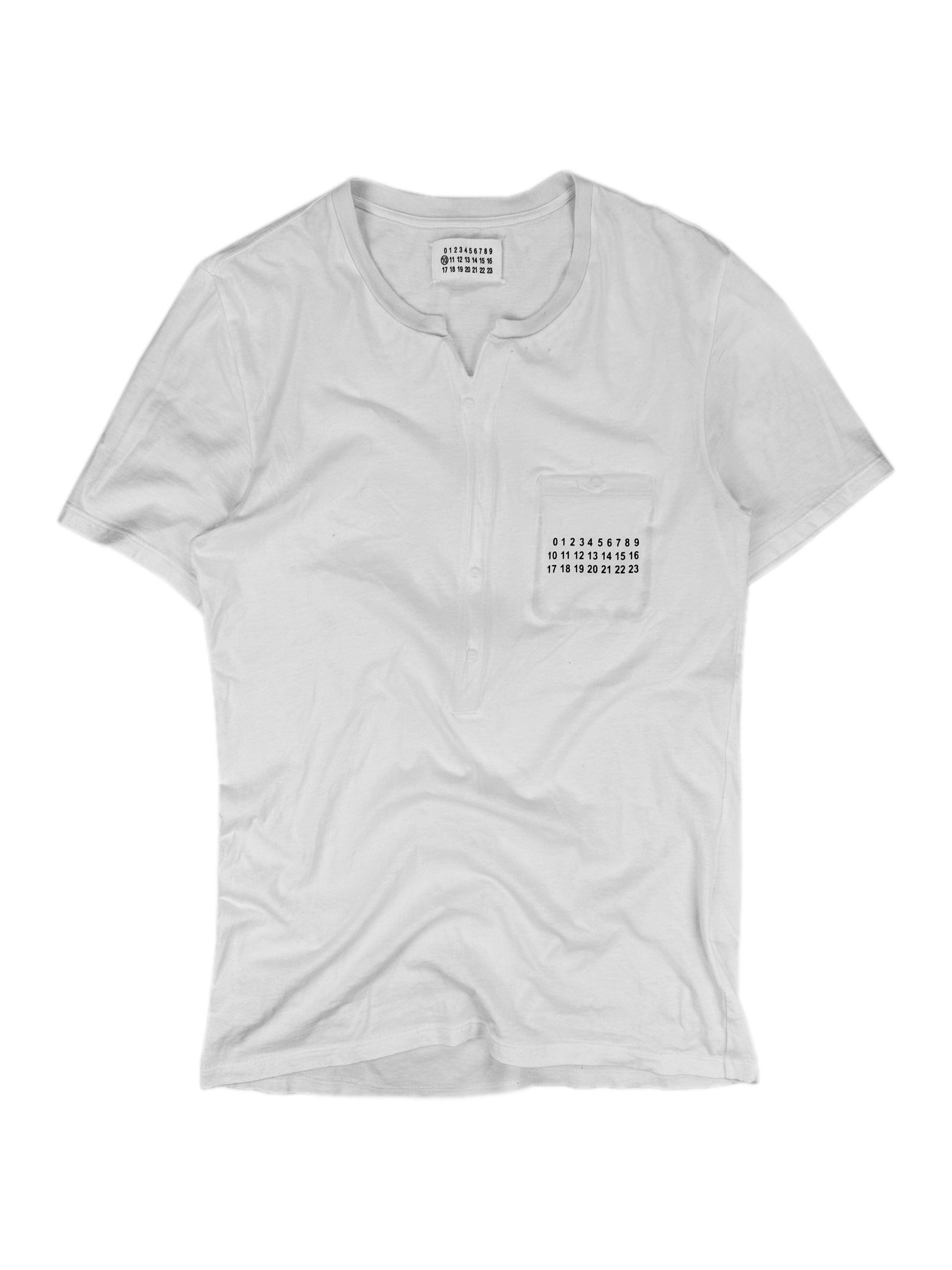 Maison Margiela White Numeric Logo Pocket T-Shirt