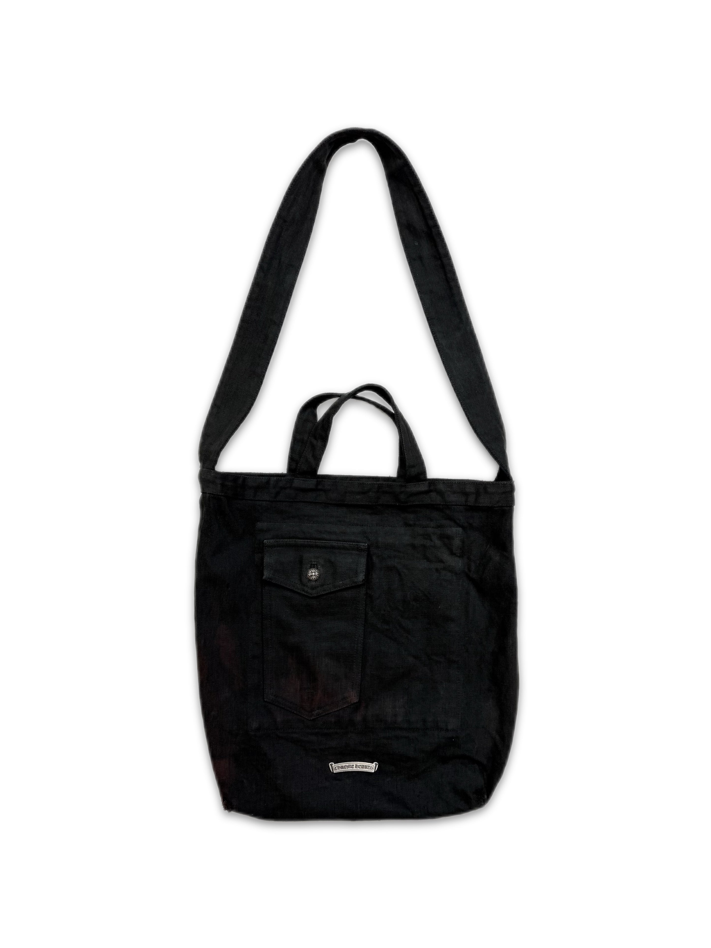 Chrome Hearts x Matty Boy Leather Striped Heart Patch Shoulder Bag