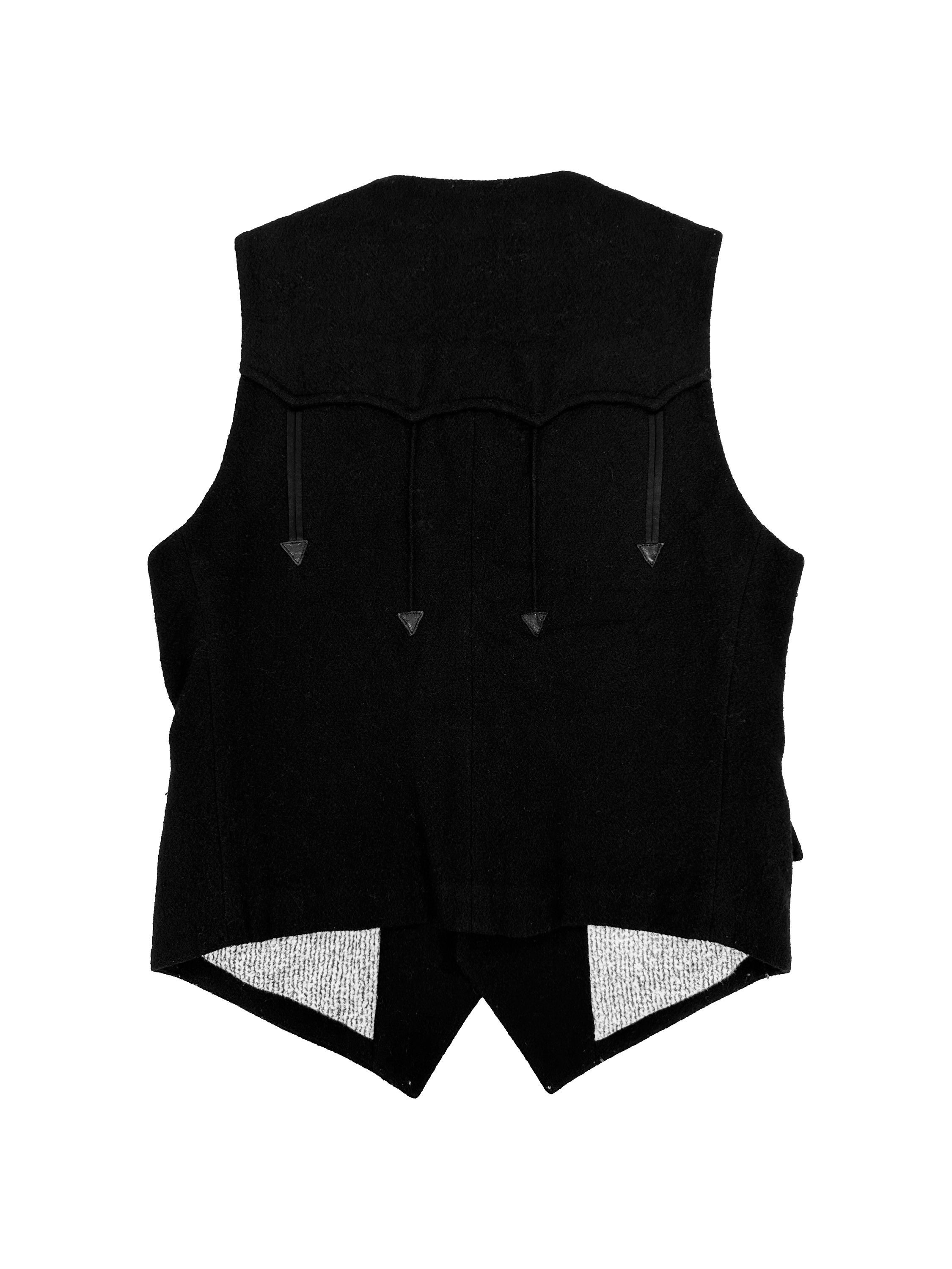 00s Number (N)ine Western Multi Button Arrow Vest