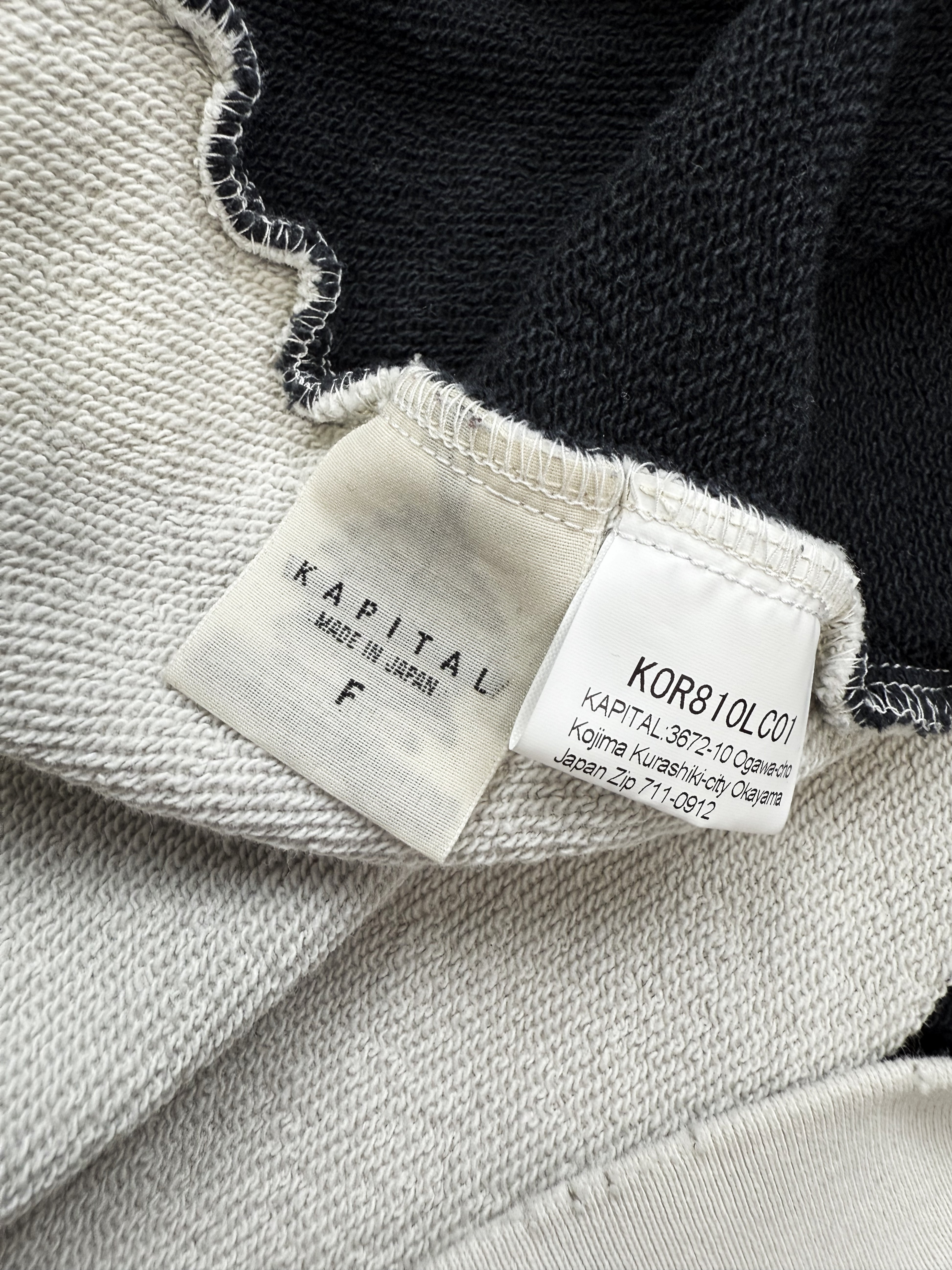 Kapital Bone Skeleton Reconstructed Flag Crewneck