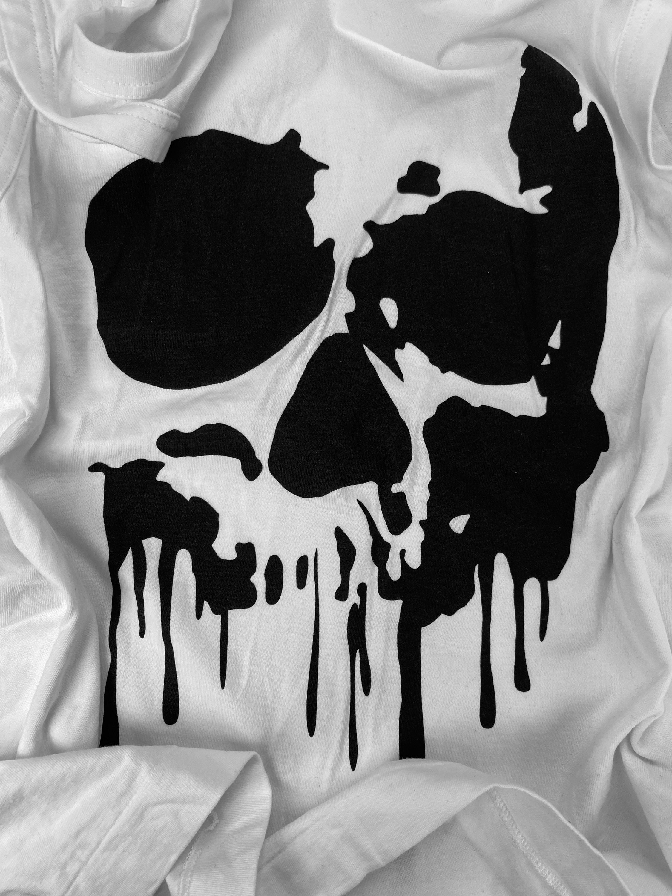 Comme des Garçons Homme Plus Skull Negative Graphic Tank-top