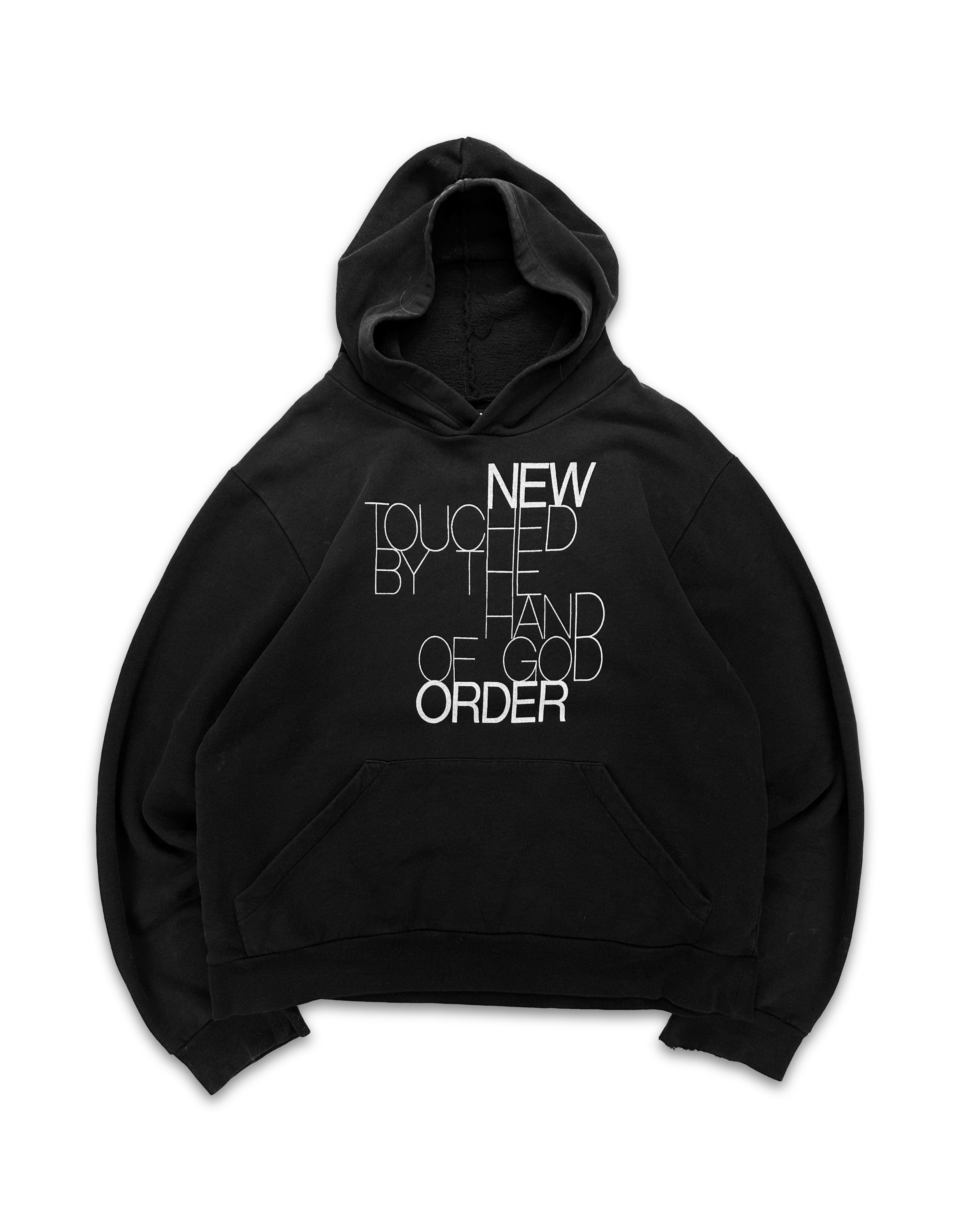 AW03 Raf Simons ‘New Order’ Hand of God Black Graphic Hoodie