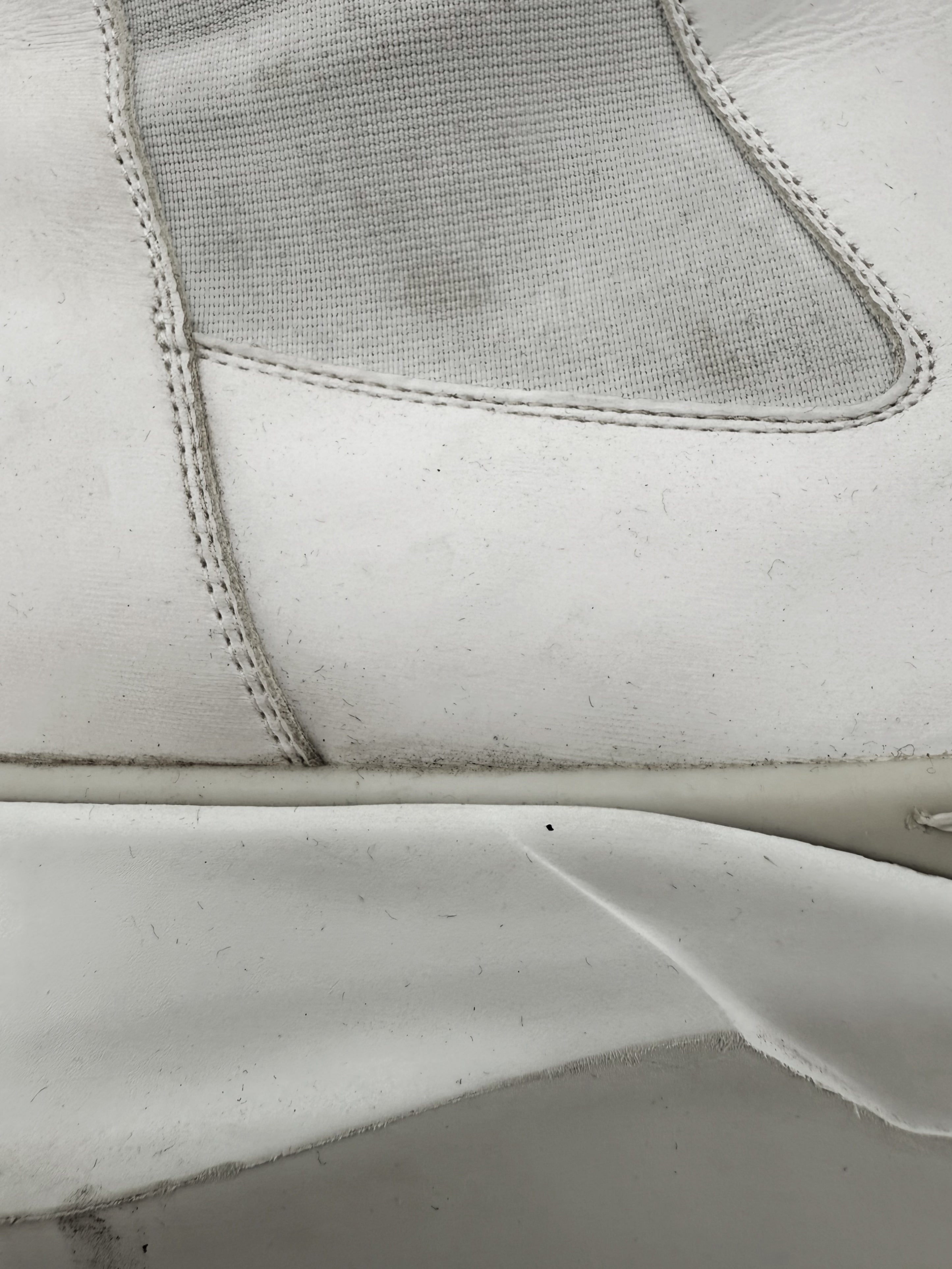 Rick Owens Beatle Bozo Abstract White Leather Boots