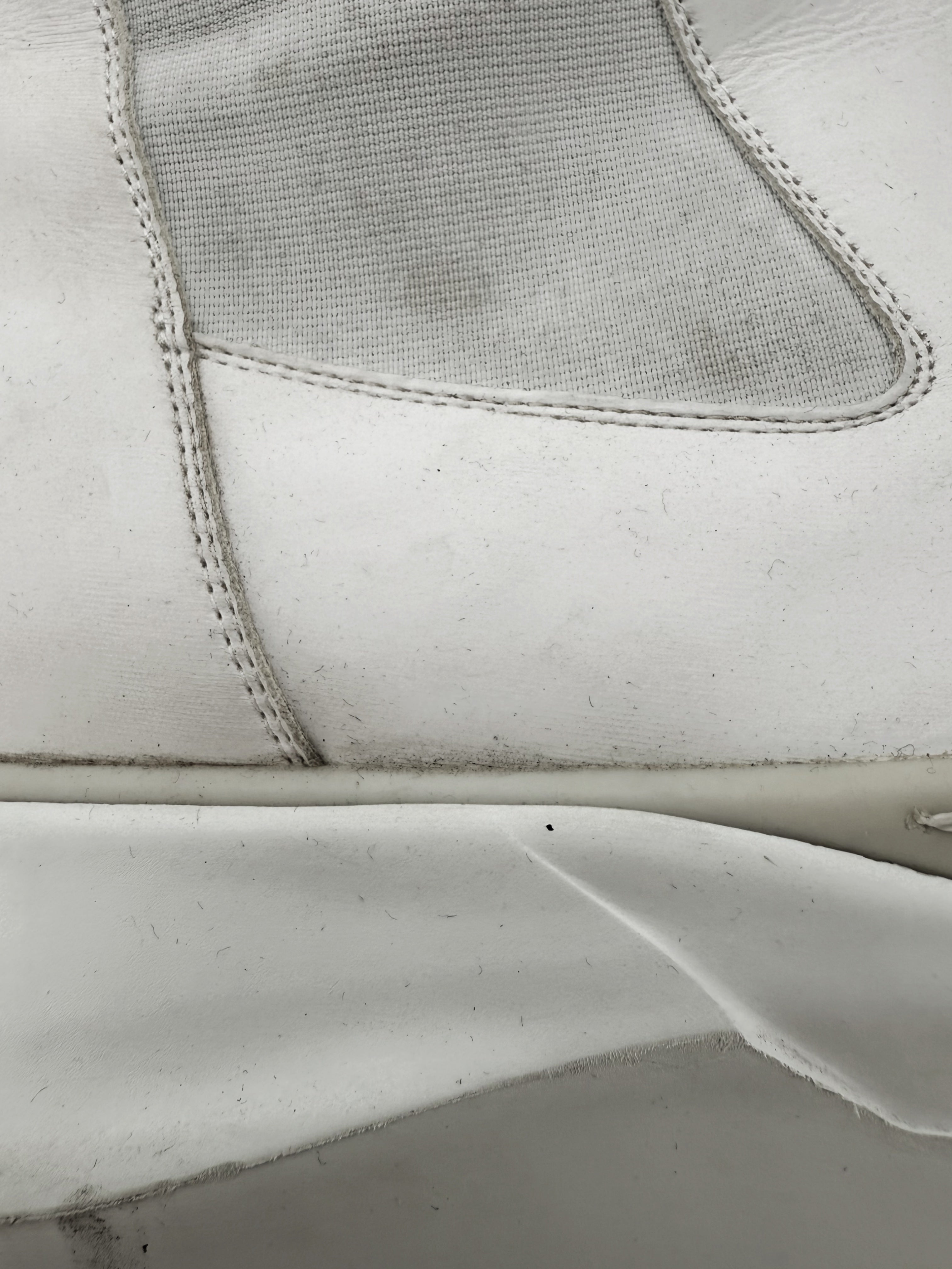 Rick Owens Beatle Bozo Abstract White Leather Boots