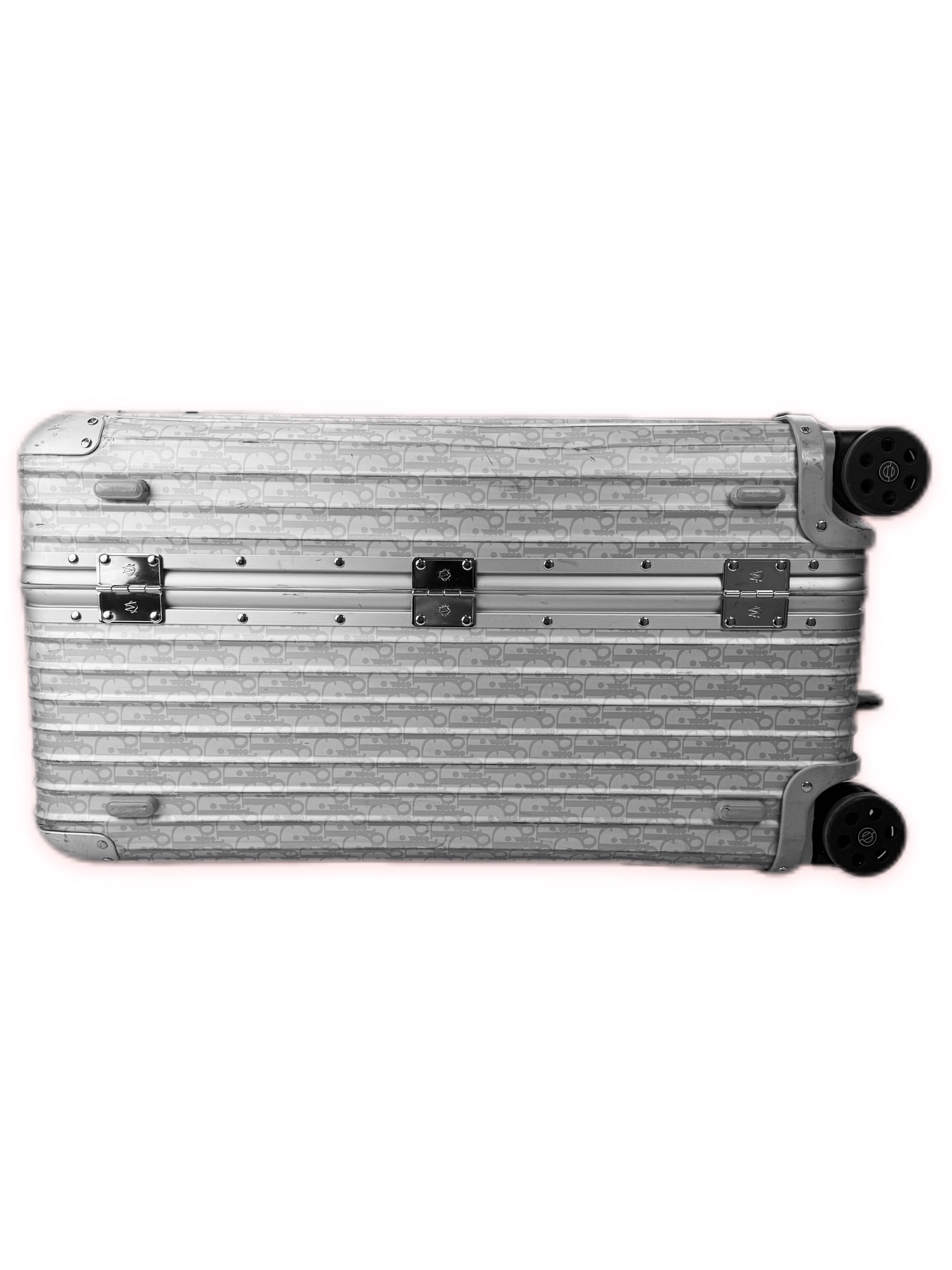 SS20 Dior x Rimowa Large Oblique Monogram 4 Wheel Aluminum Suitcase