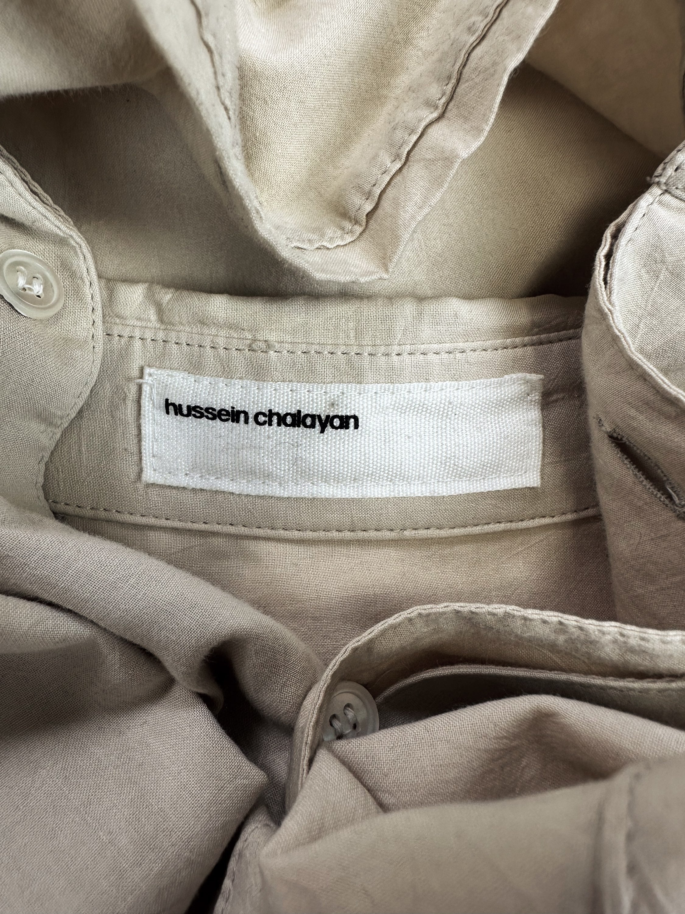 00s Huessin Chaylan ‘3D’ Seam Chest Pocket Collared Shirt