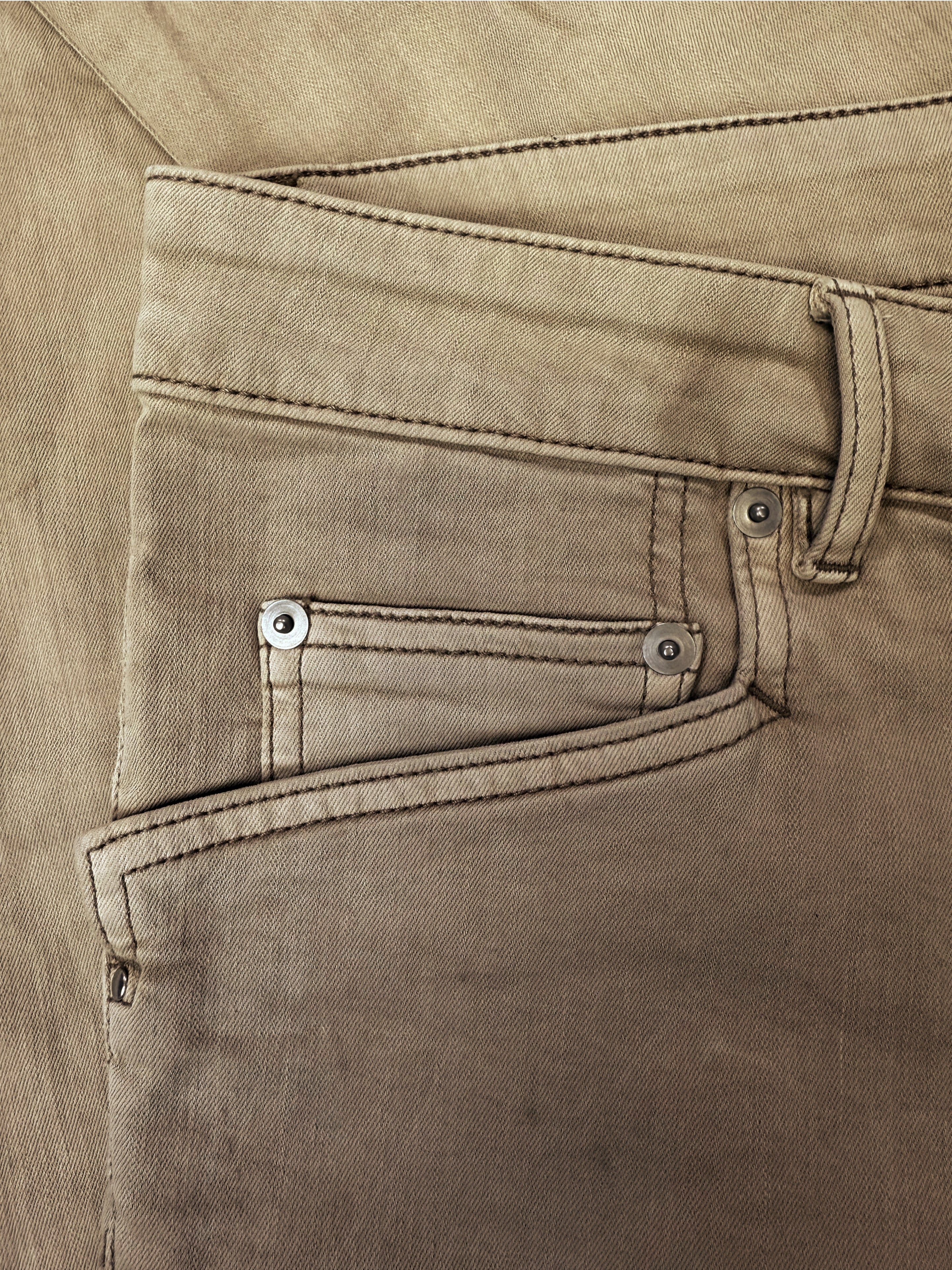 Rick Owens Beige ‘5 Pocket’ Skinny Cut Denim