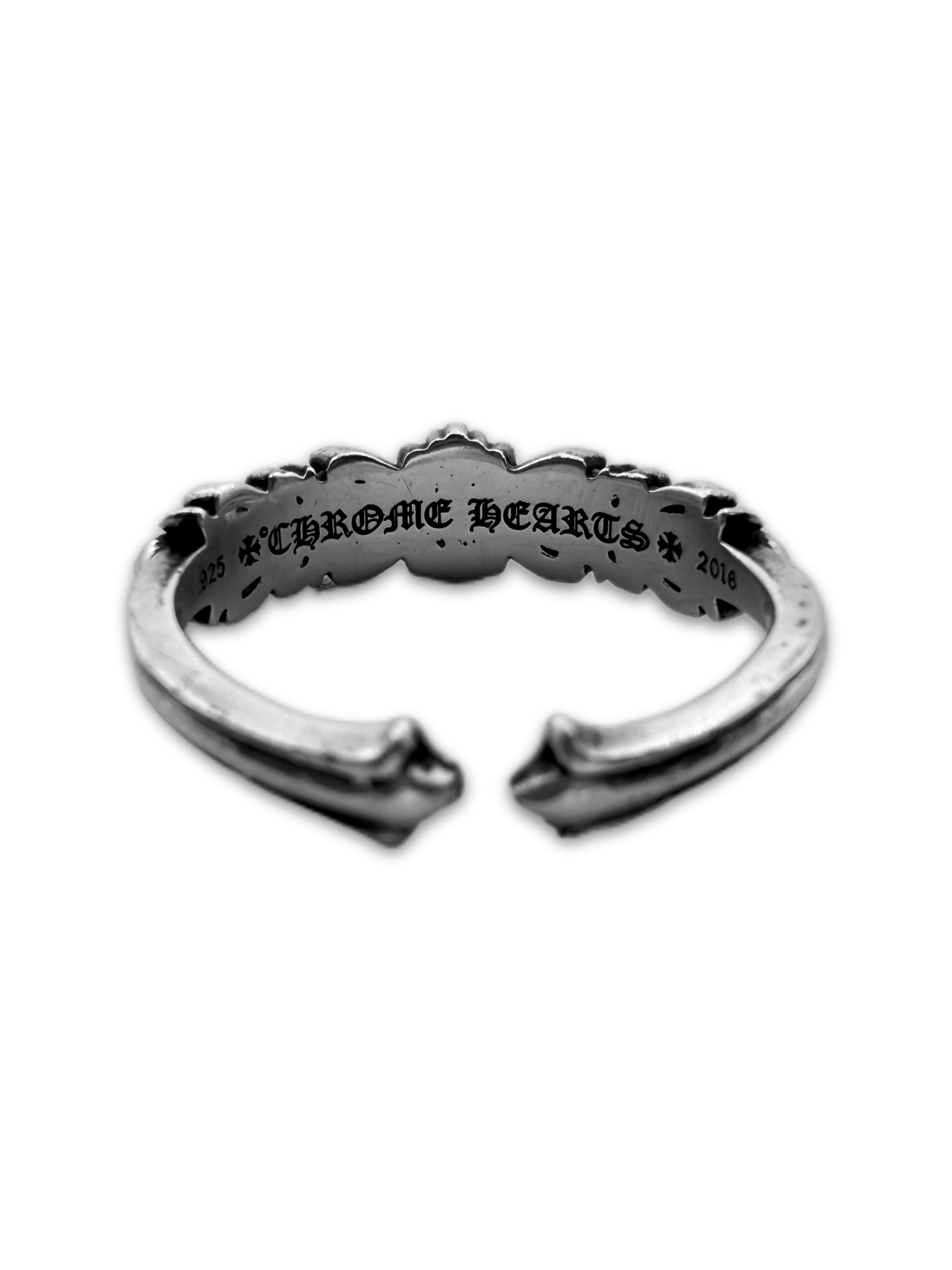 Chrome Hearts Floral .925 Silver Etched Ring