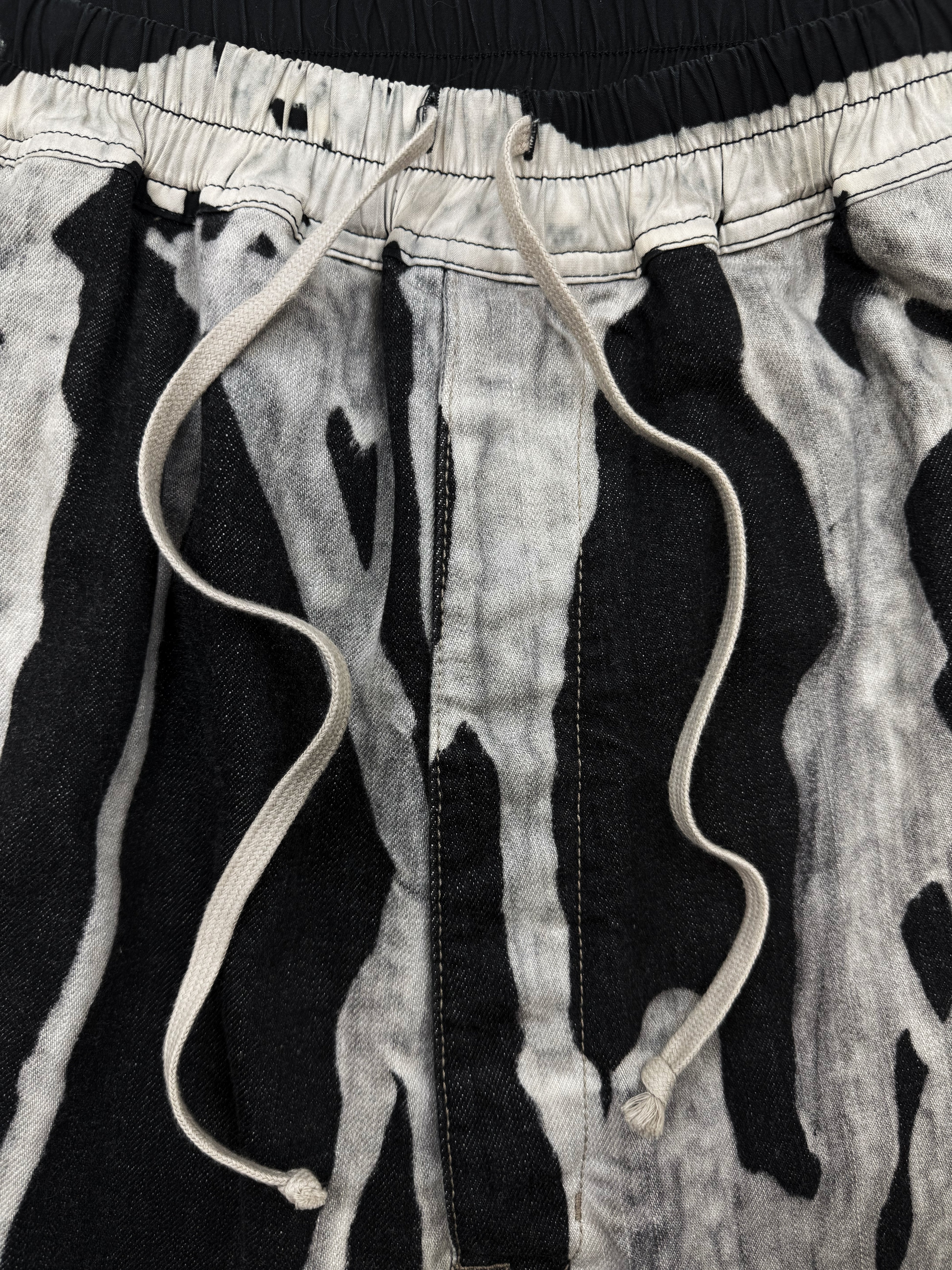 AW16 Rick Owens Mastadon ‘Vomit’ Drop Crotch Denim Shorts