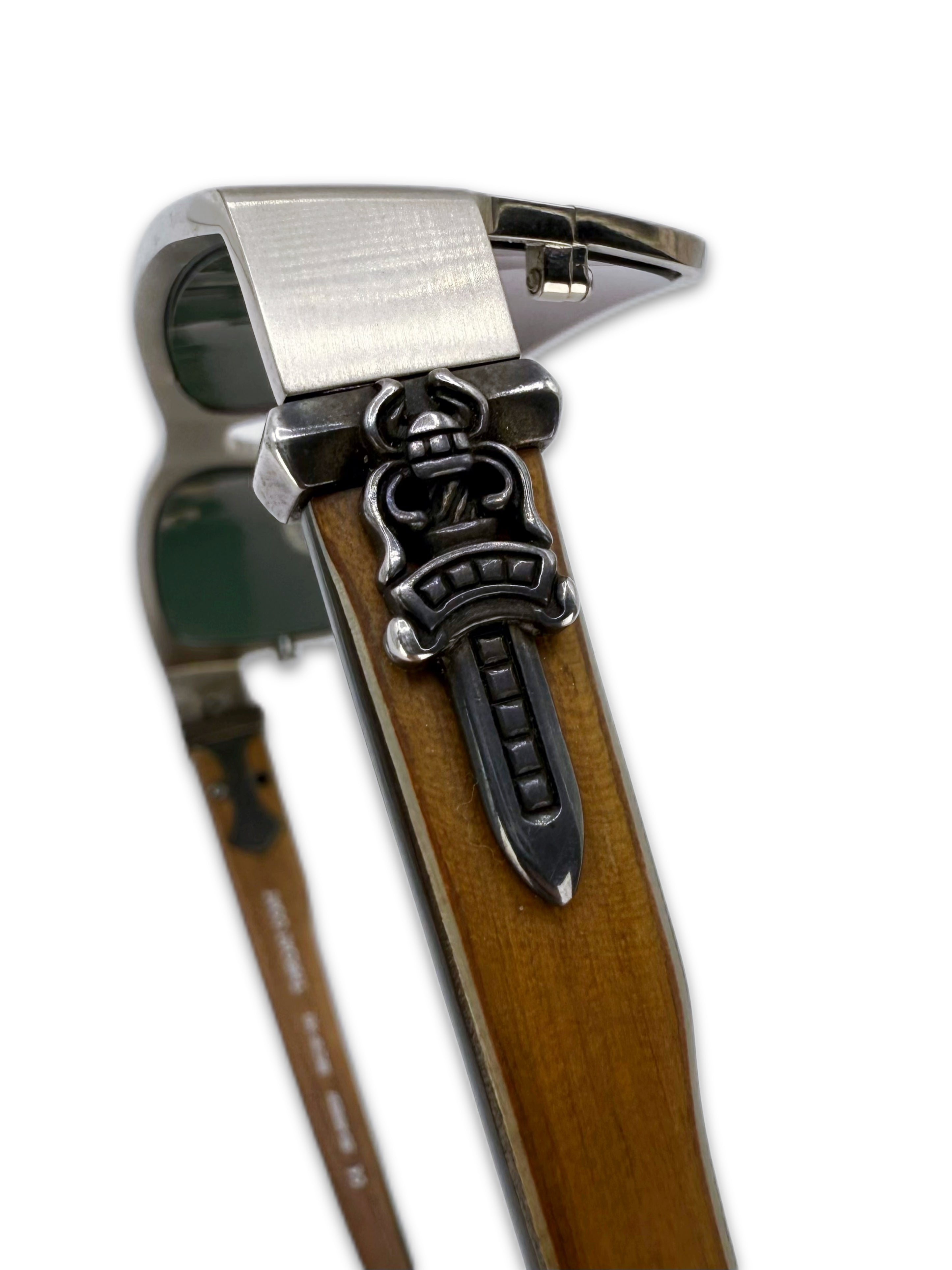 Chrome Hearts ‘Throat Coat’ Wooden Dagger .925 Silver Sunglasses
