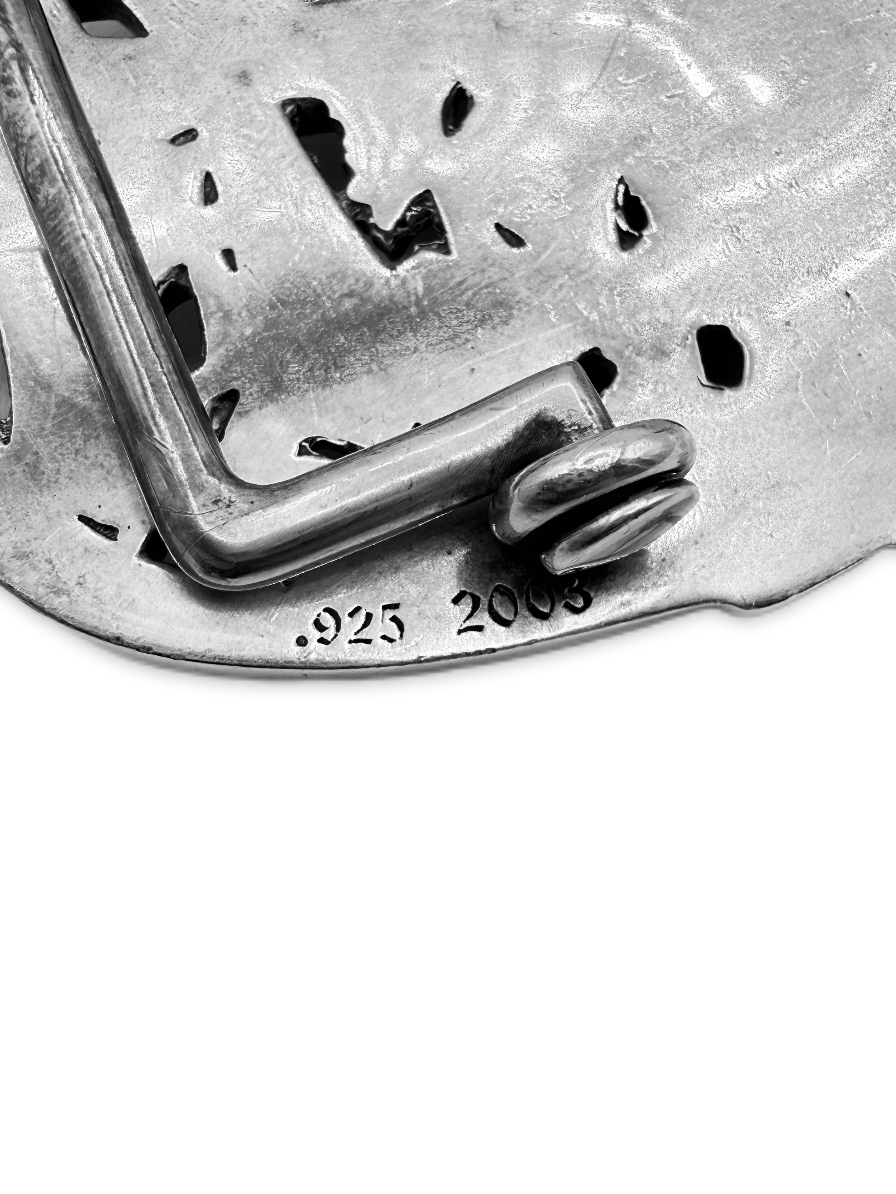 Chrome Hearts Cemetery Cross .925 Silver Belt Buckle