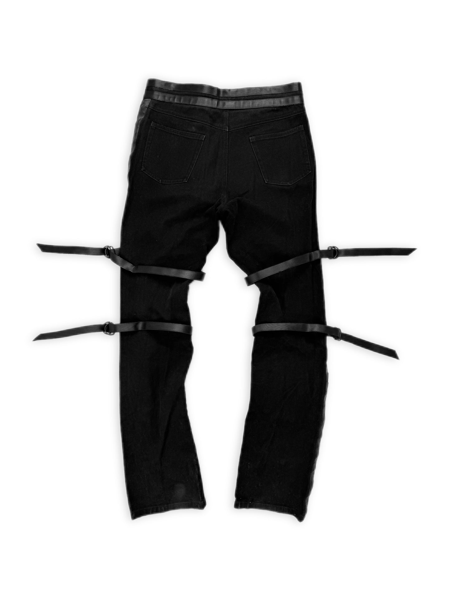 AW02 Raf Simons ‘Virginia Creeper’ Bondage D-Ring Black Denim