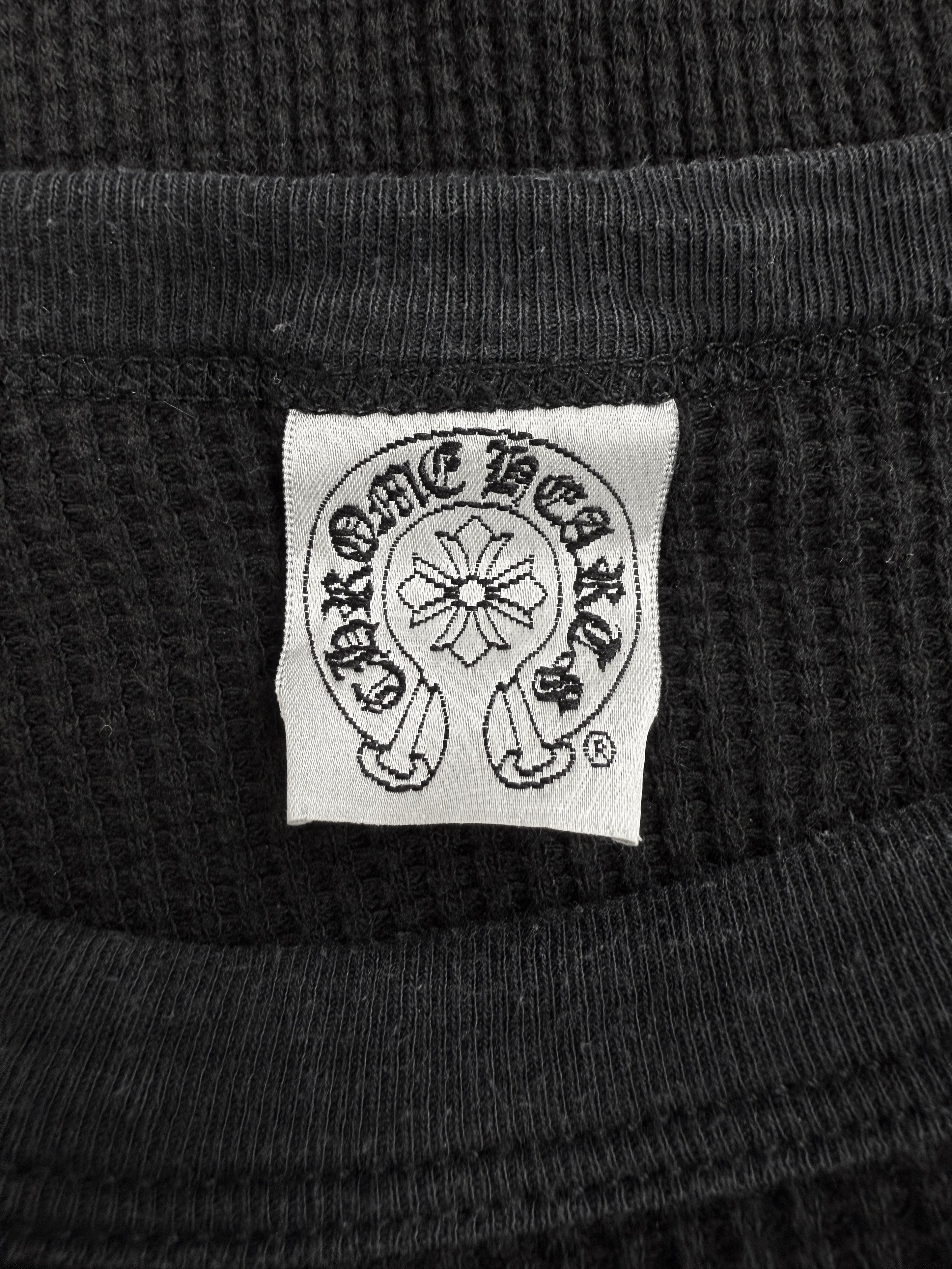 Chrome Hearts Dagger Black Thermal Embroidered Long Sleeve Shirt