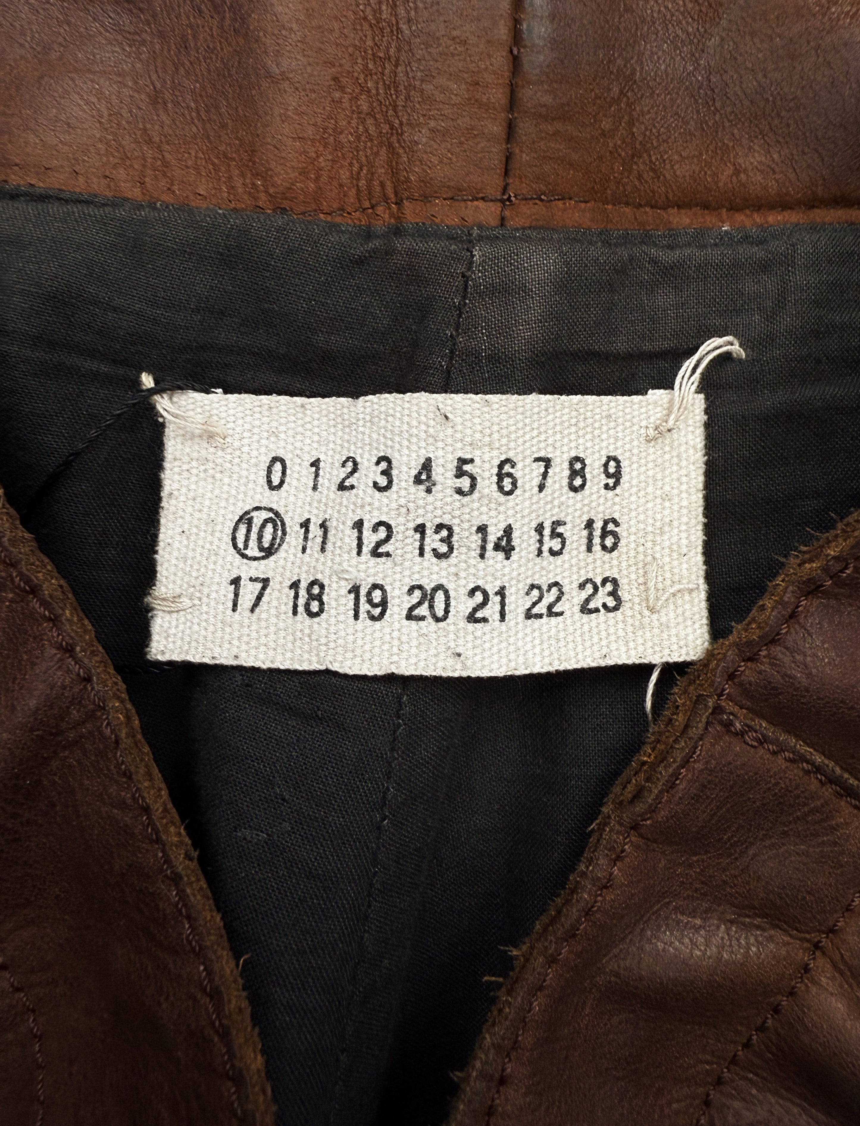 AW01 Maison Margiela ‘Anatomical’ Raw Cowhide Leather Pants