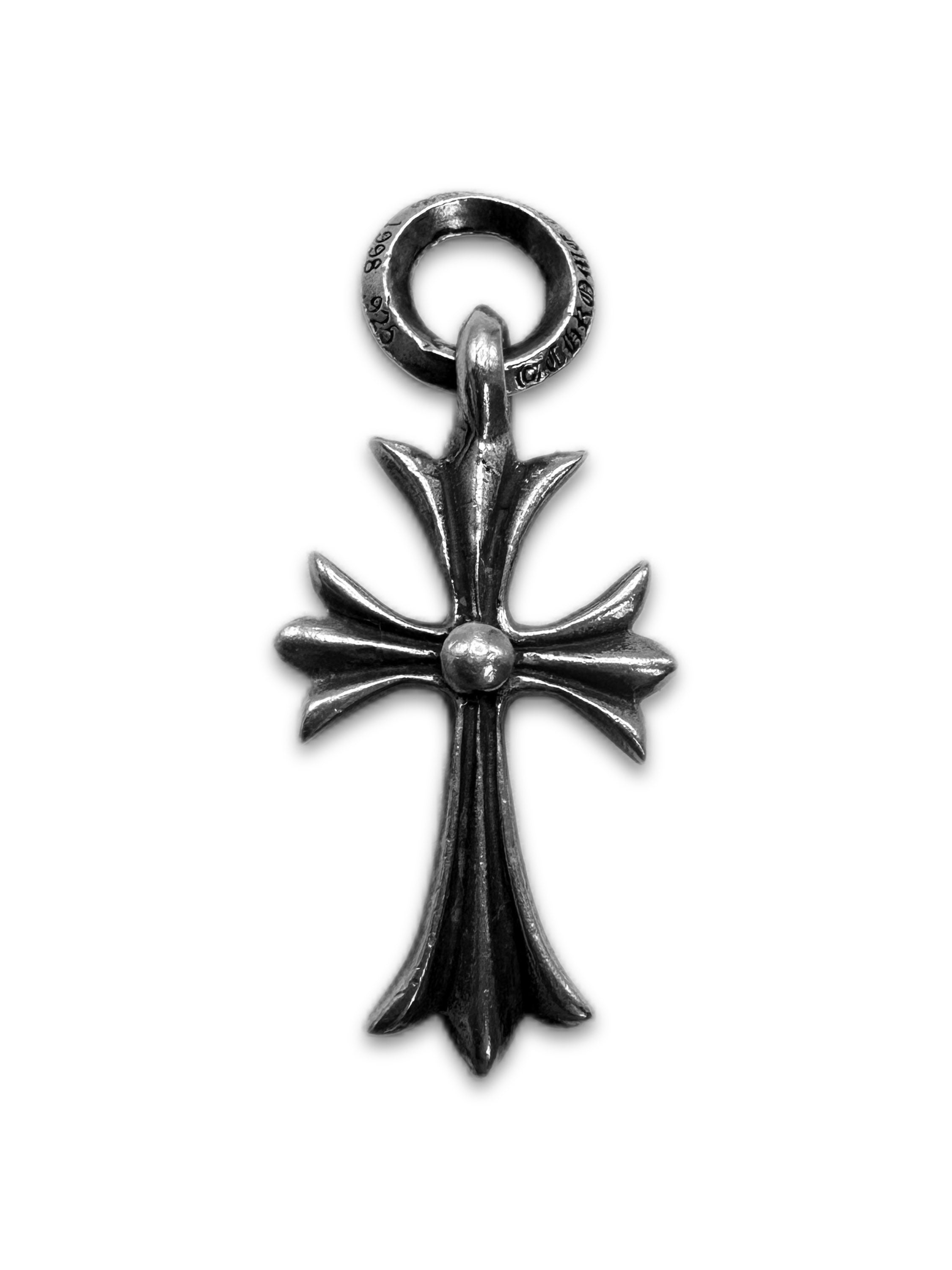 Chrome Hearts ‘Cross’ Small .925 Silver Etched Pendant