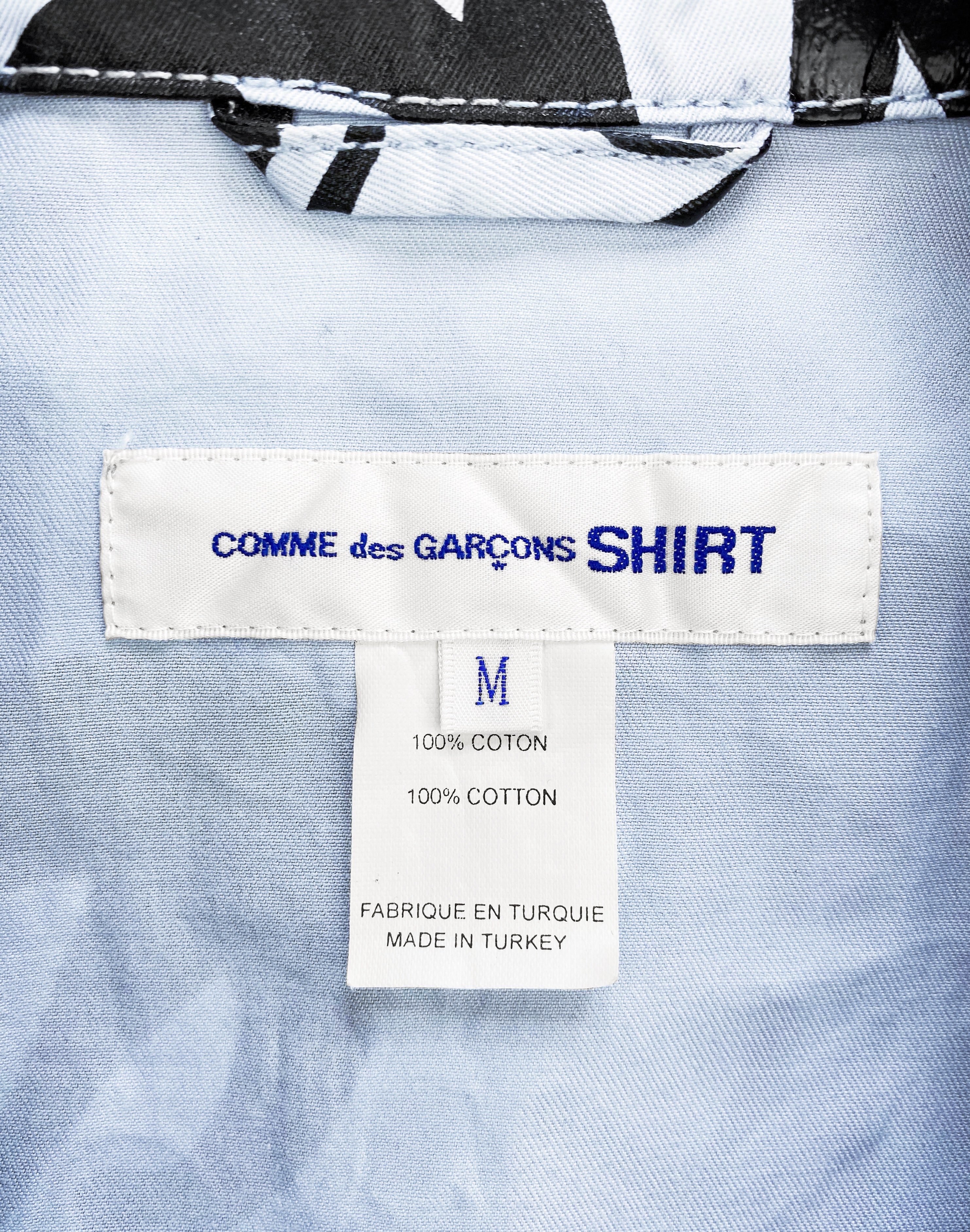 Comme Des Garçons Shirt Graffiti Full Print Collared Jacket