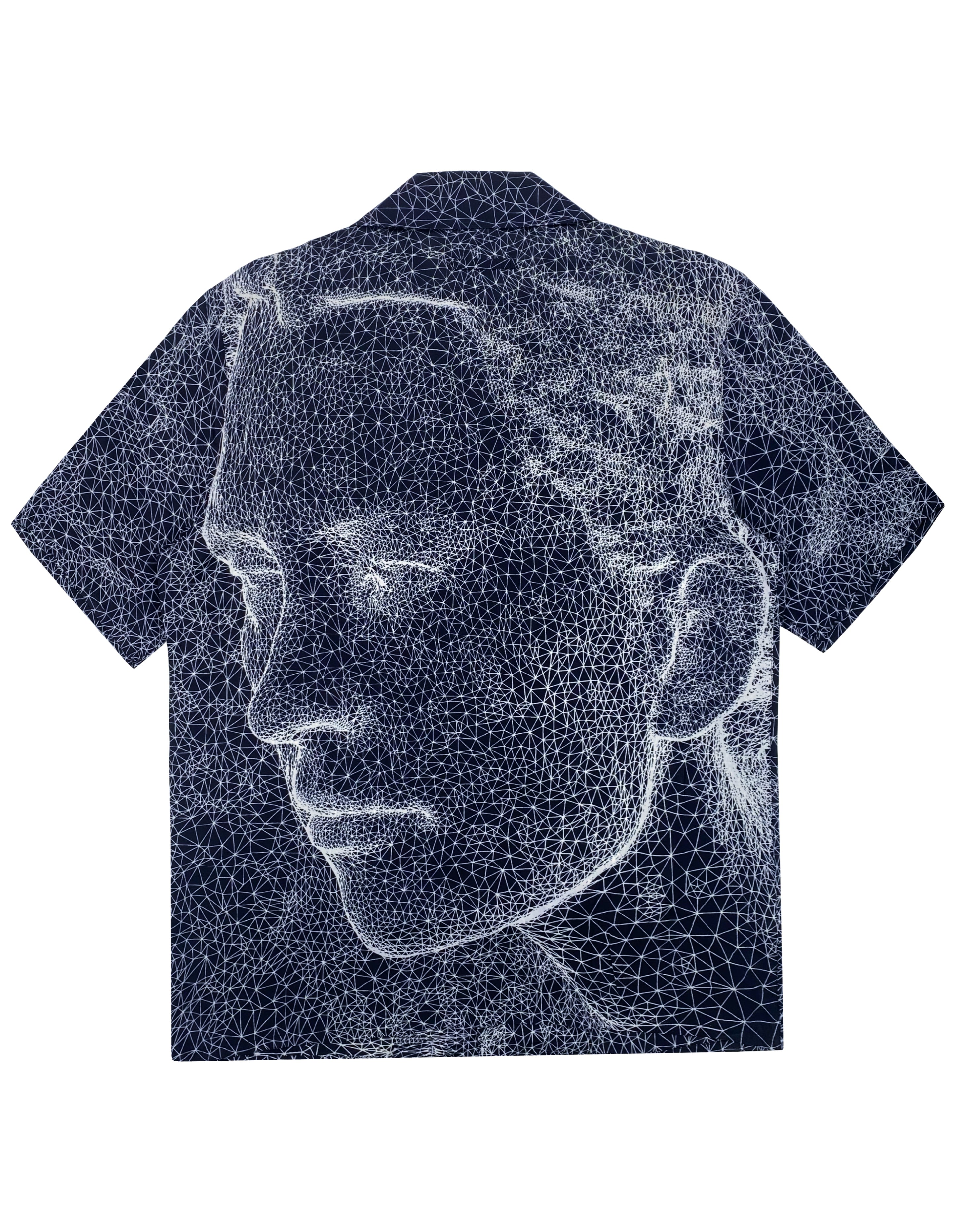 SS01 Jean Paul Gaultier Face Constellation Camp Collar Shirt