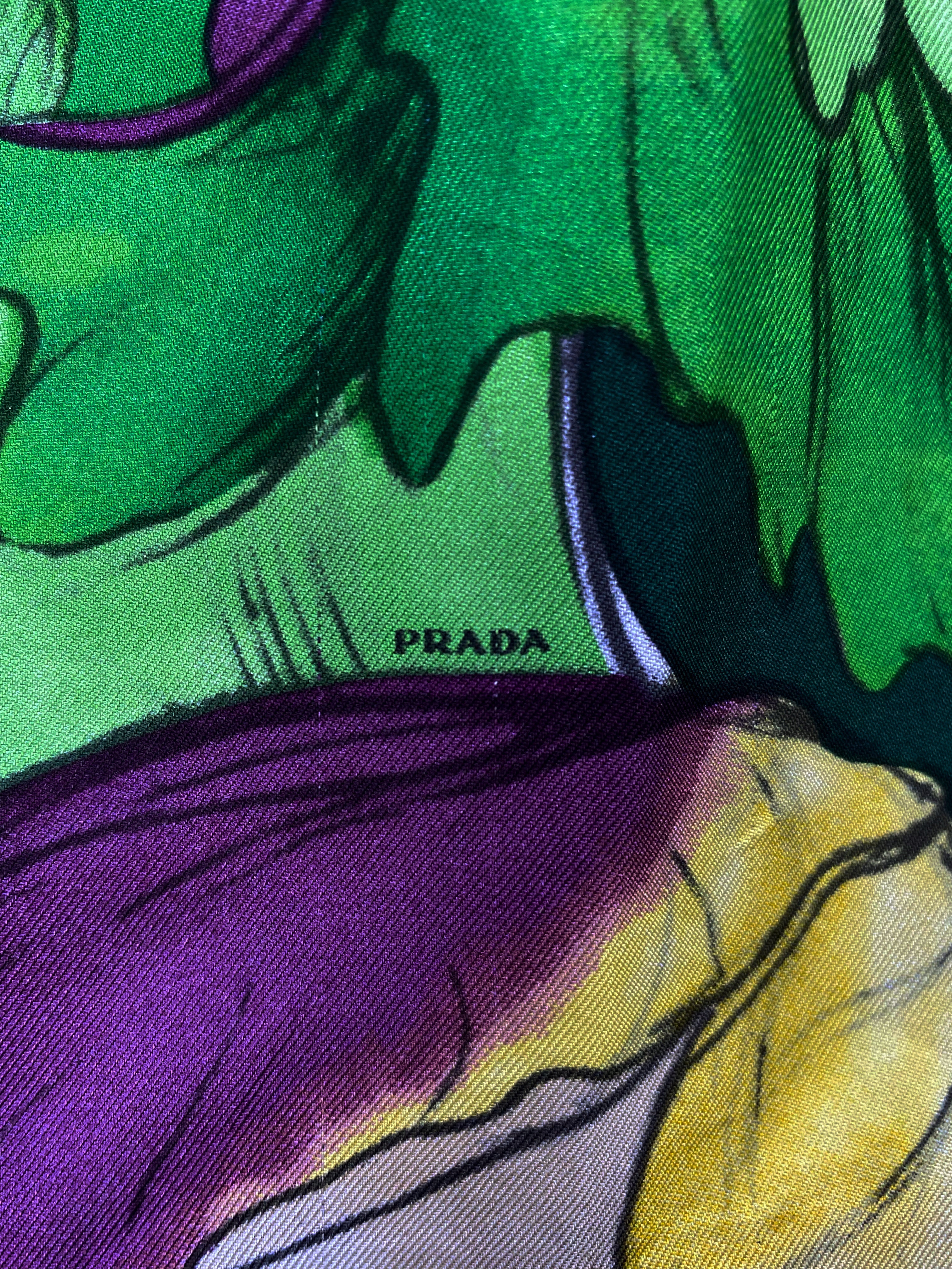 SS08 Prada x James Jean Fairy Print Pleated Skirt