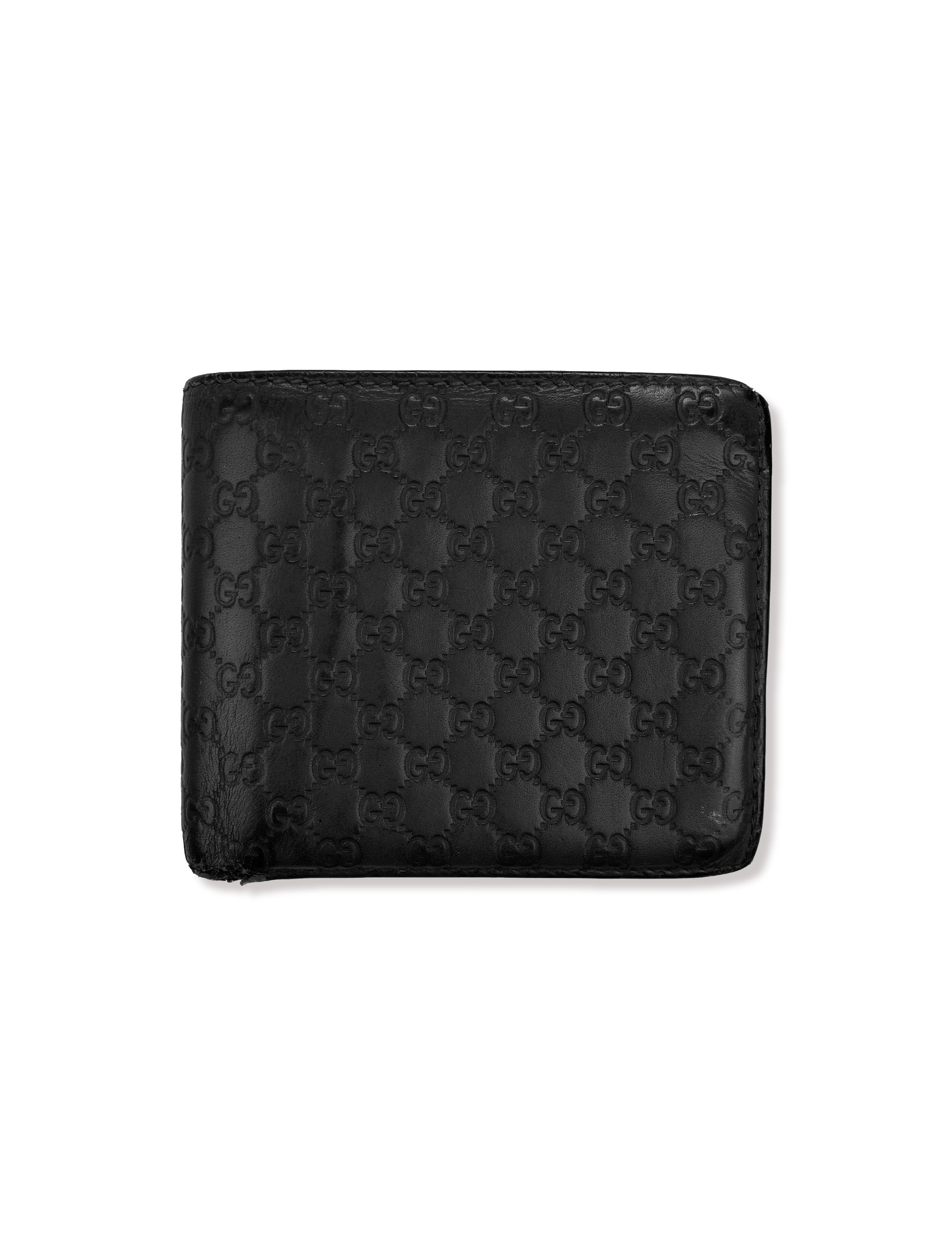 Gucci GG Black Monogram Embossed Bifold Wallet