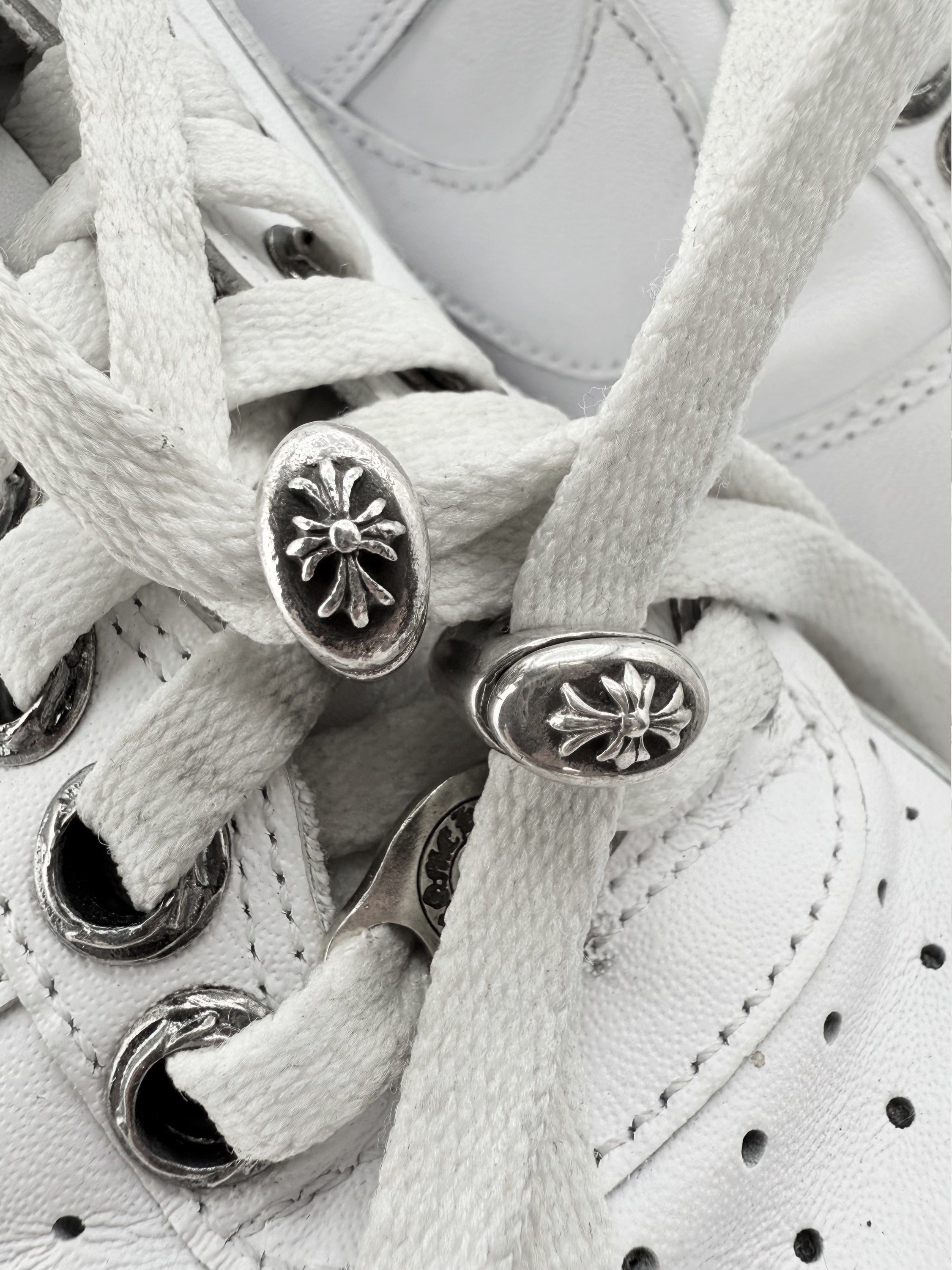 Chrome Hearts x Nike ‘Air Force 1’ .925 Silver Dagger Sneakers