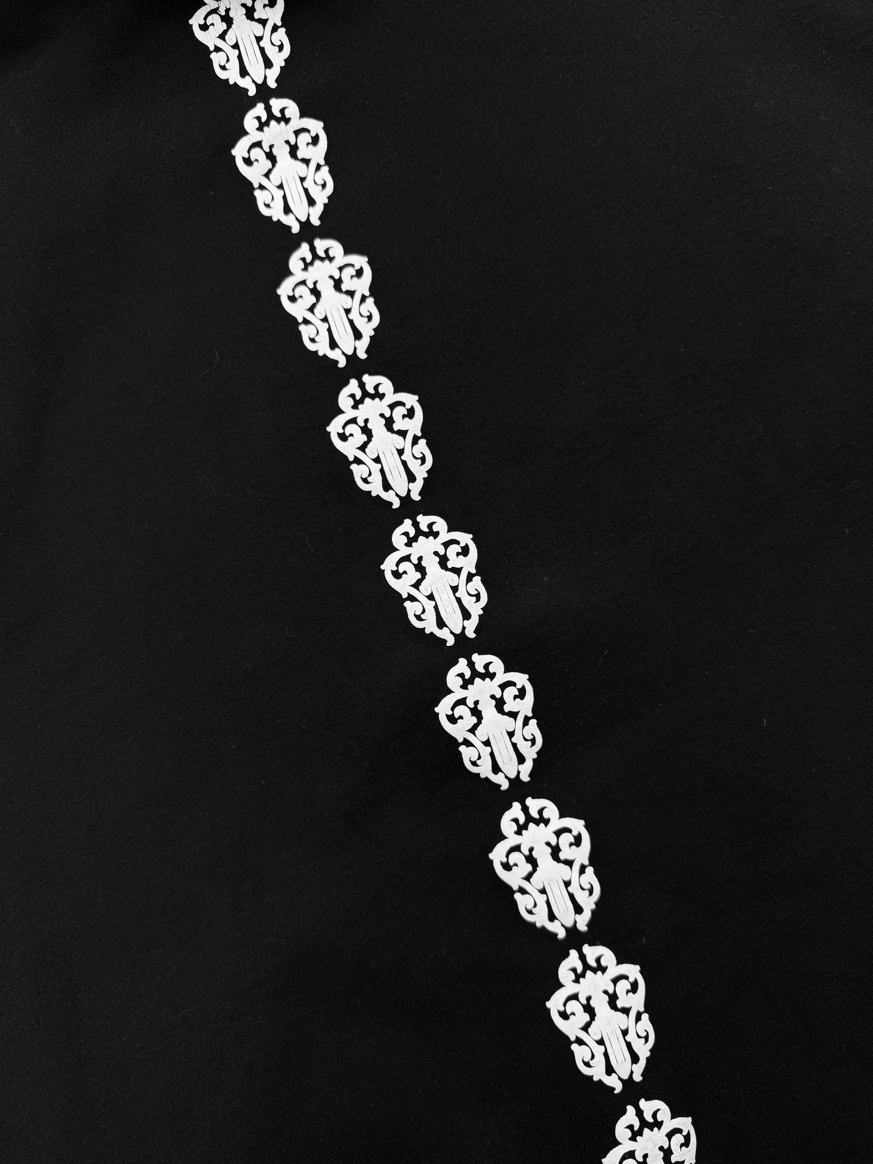 Chrome Hearts Thermal Lined Dagger Monogram Zip-up Black Hoodie
