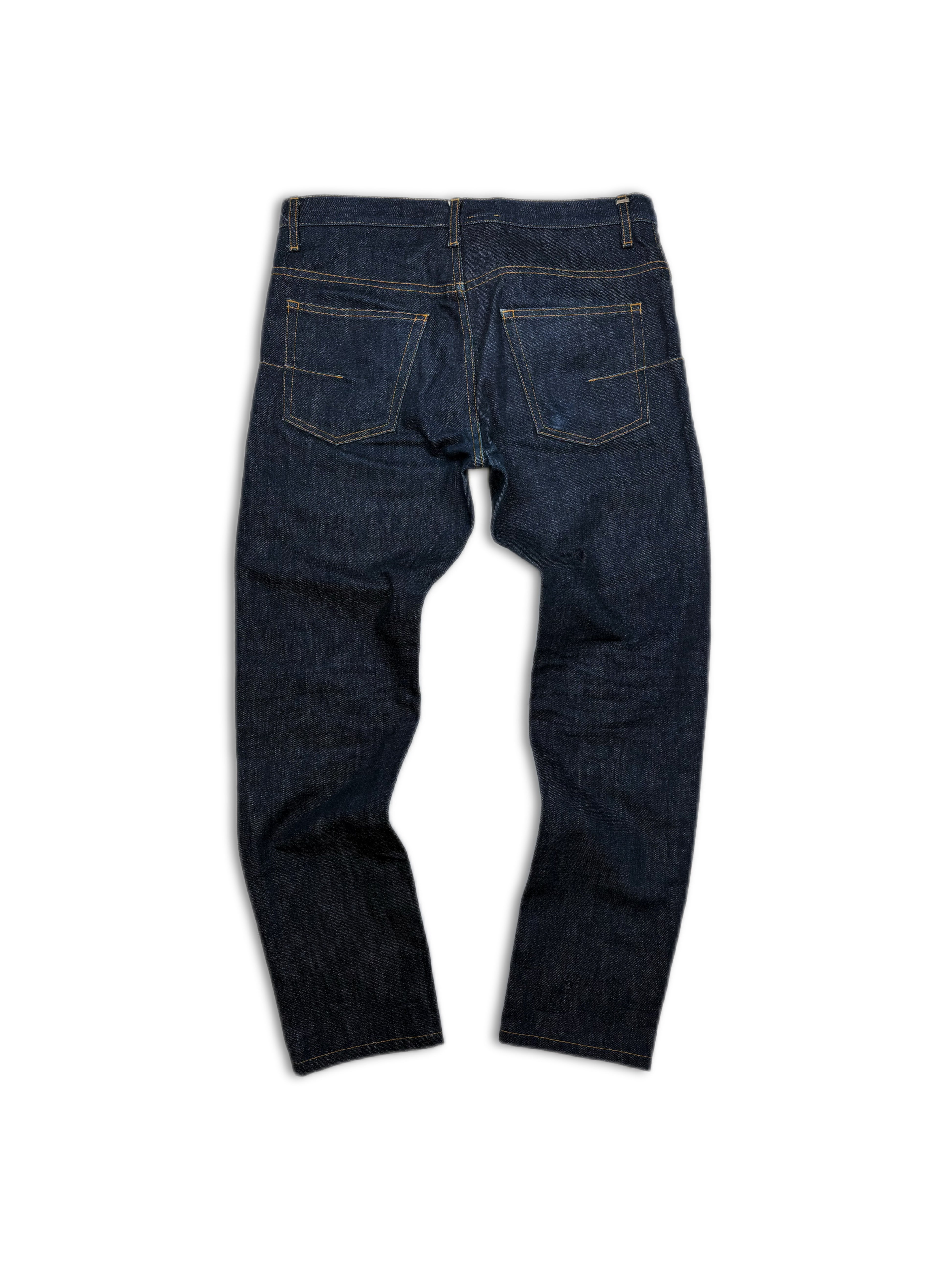 00s Dior by Hedi Slimane Contrast Stitch Dark Wash Jeans