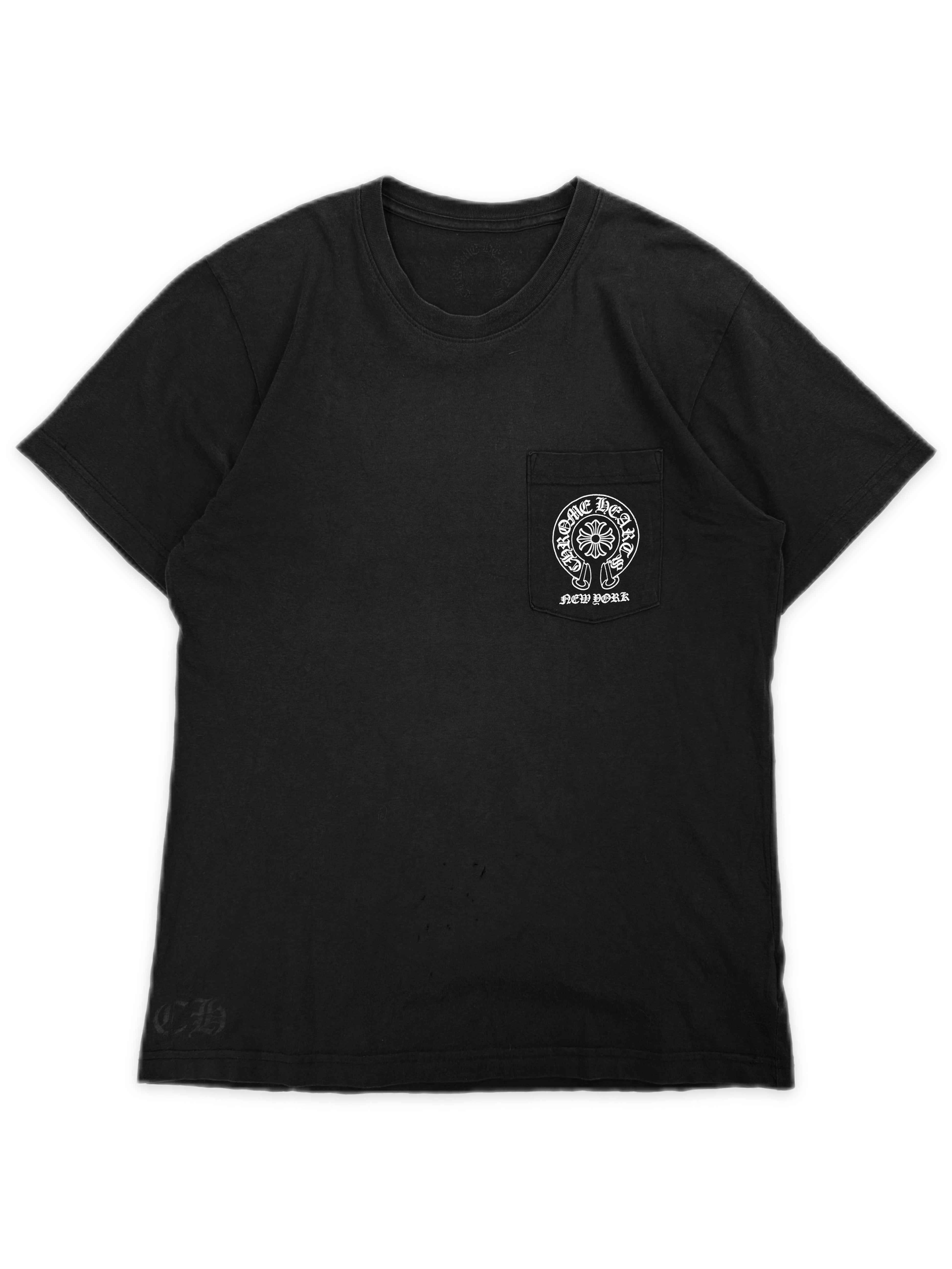 Chrome Hearts New York Exclusive Horse Shoe Logo Faded T-Shirt