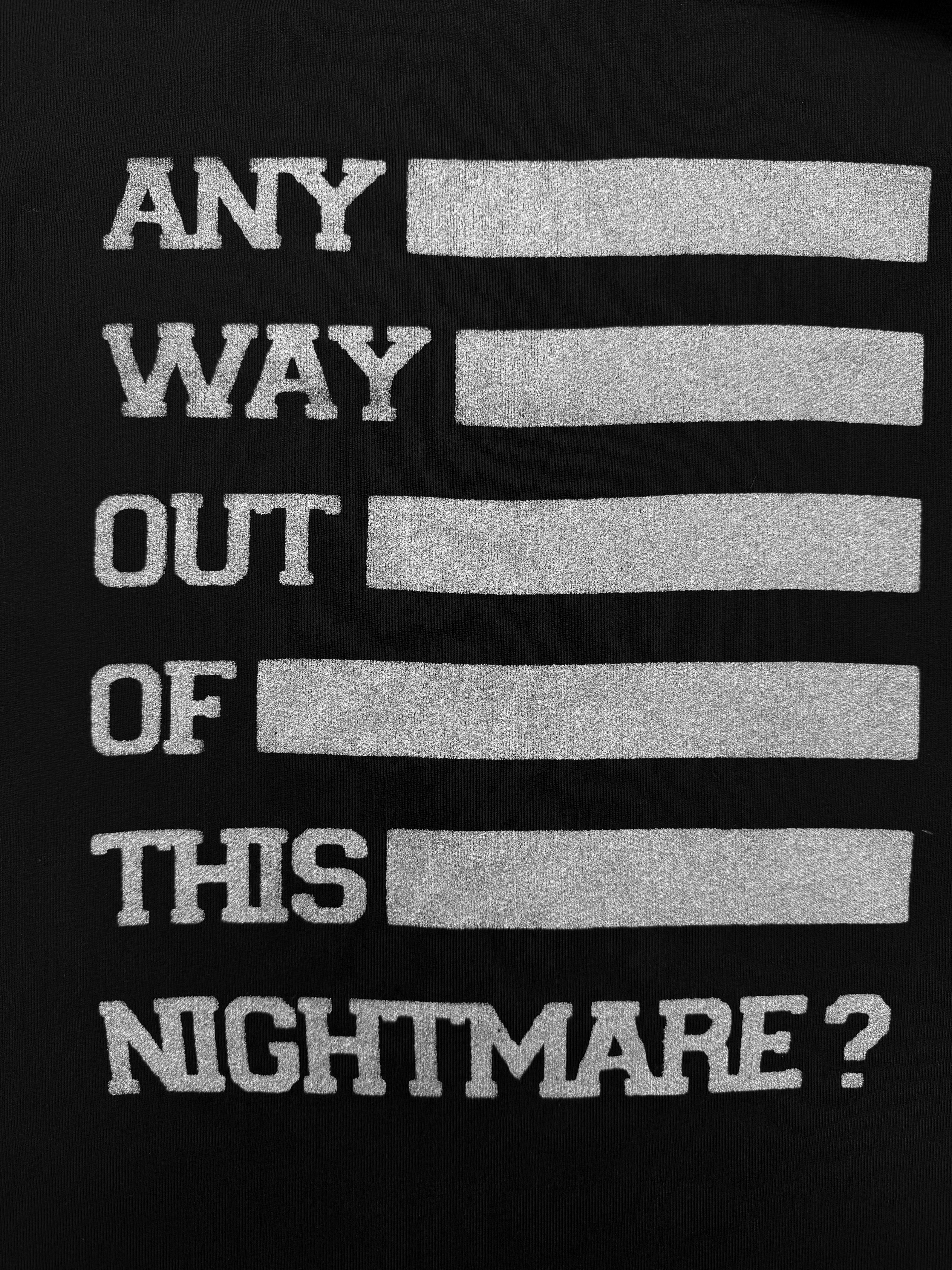 AW17 Raf Simons ‘Any Way Out of this Nightmare’ Black Hoodie