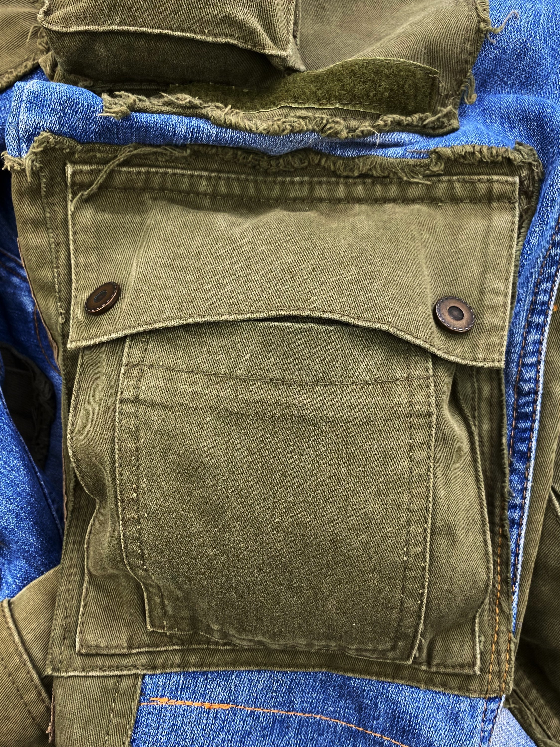 AW05 Dolce & Gabbana Multi Pocket 3D Rebuild Cargo Denim