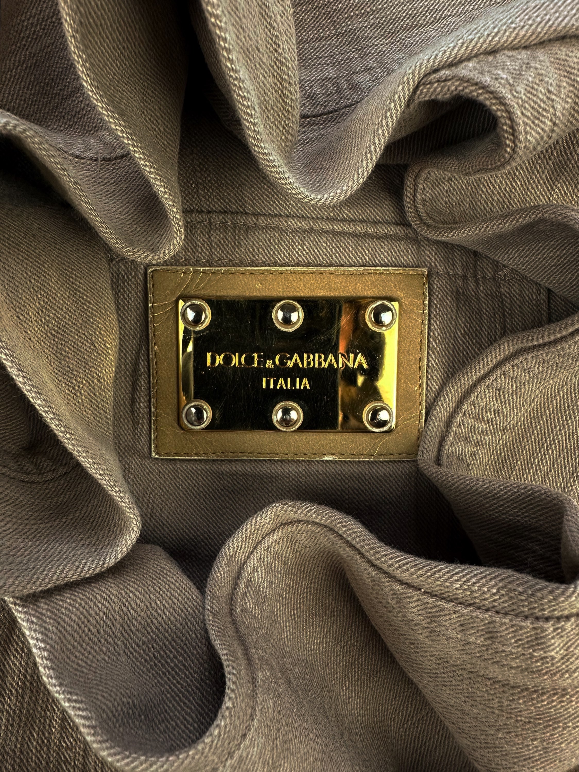 00s Dolce &amp; Gabbana Tan Boot Cut Denim