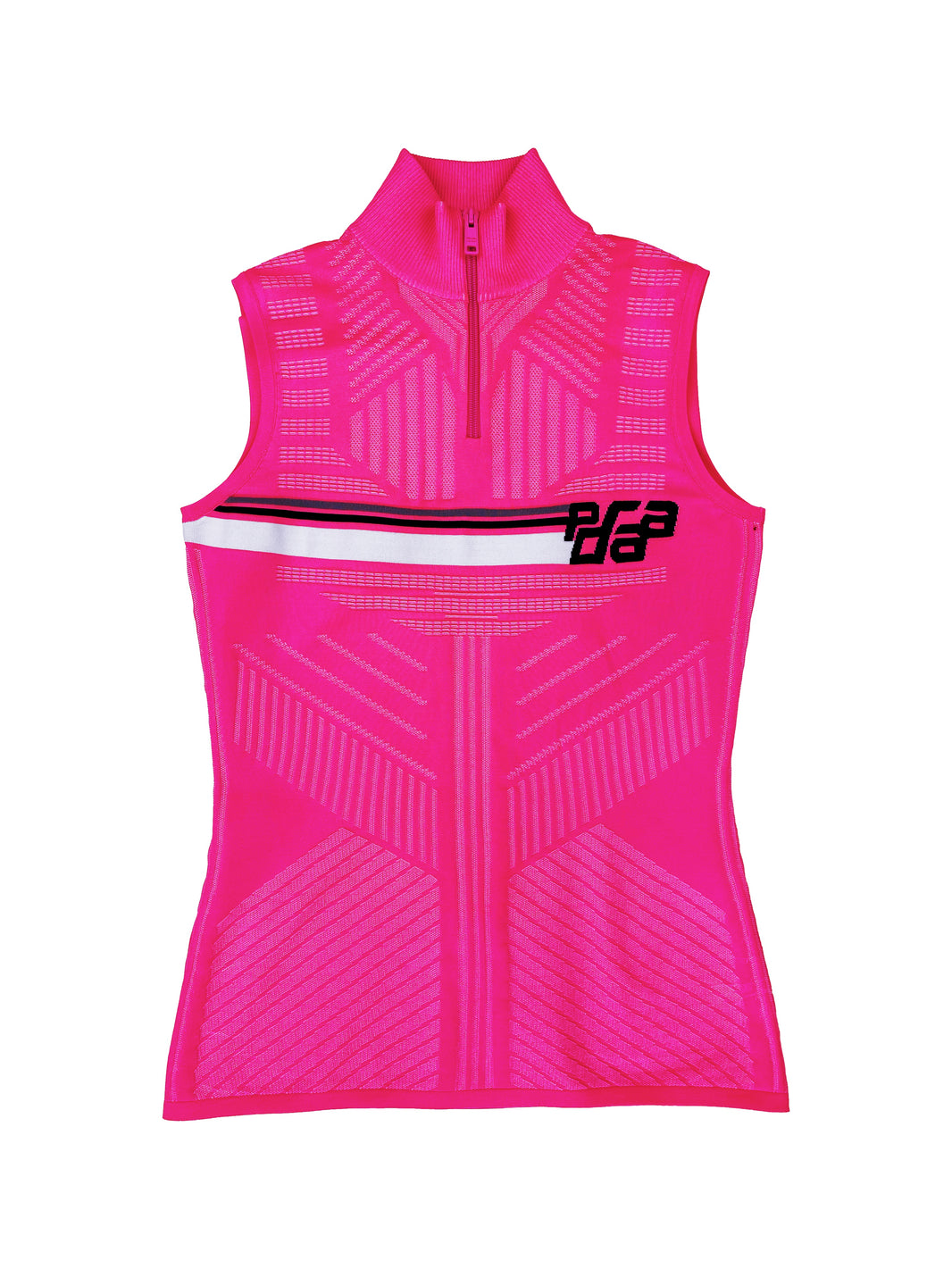 AW17 Prada Tech Hot Pink Ribbed Fleece Tank Top