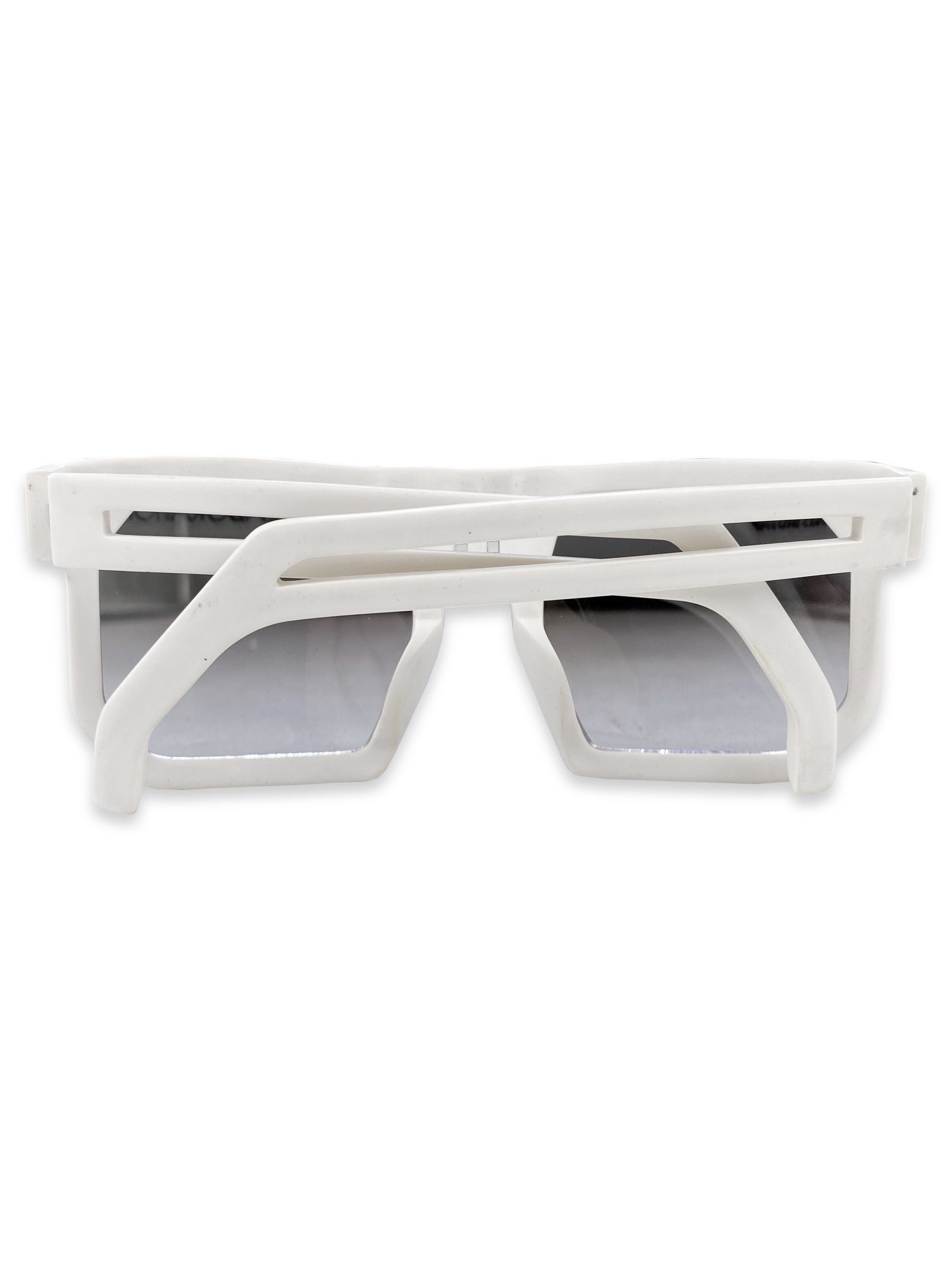 Boris Bidjan Sibran x Linda Farrow Cutout White Sunglasses