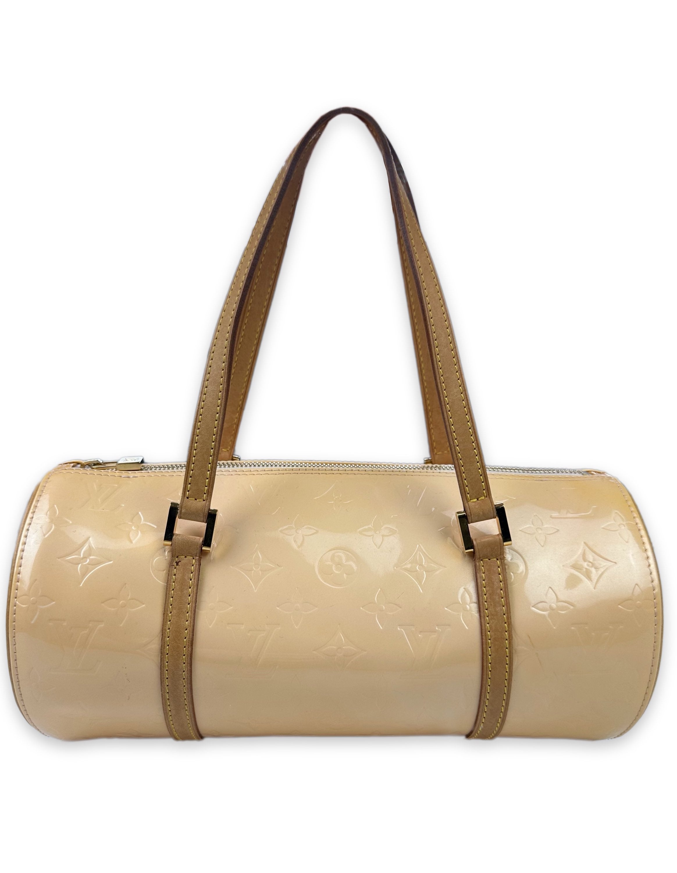 Louis Vuitton Embossed LV Monogram Tan Roller Bag