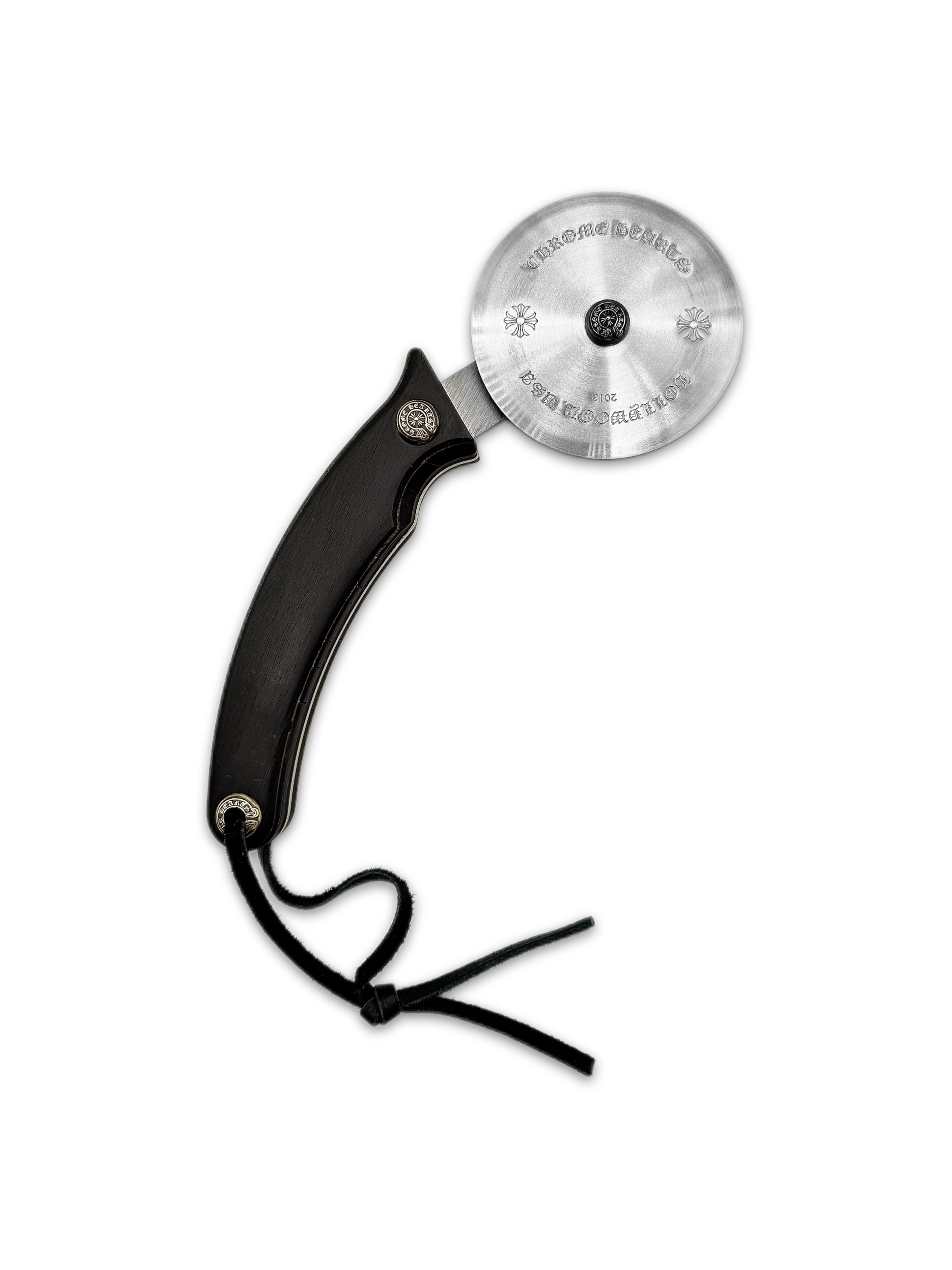 Chrome Hearts Hollywood Exclusive Ebony Wood .925 Silver Pizza Cutter