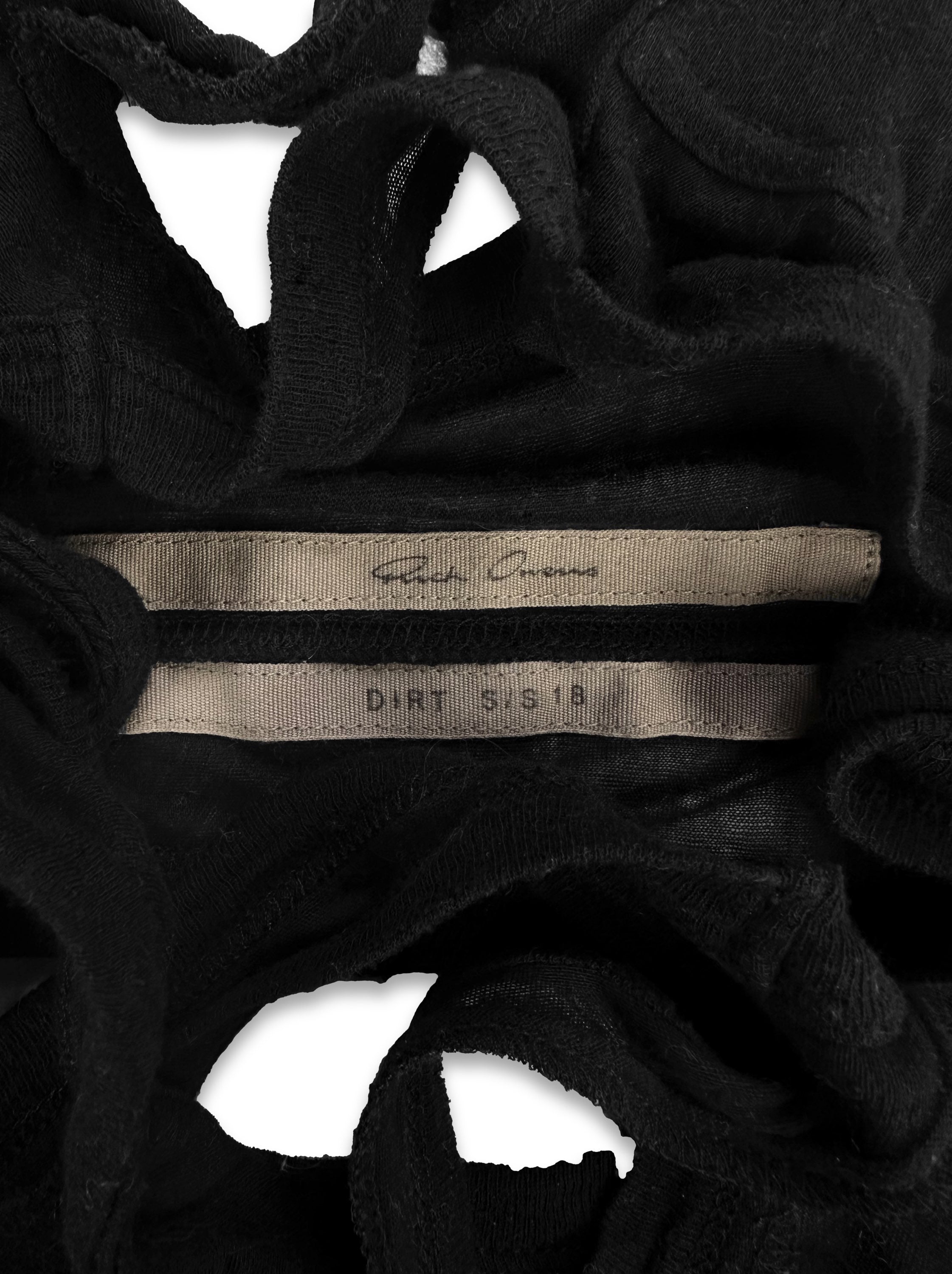 SS18 Rick Owens ‘Membrane’ Dirt Cut Out Geometric Tank-top