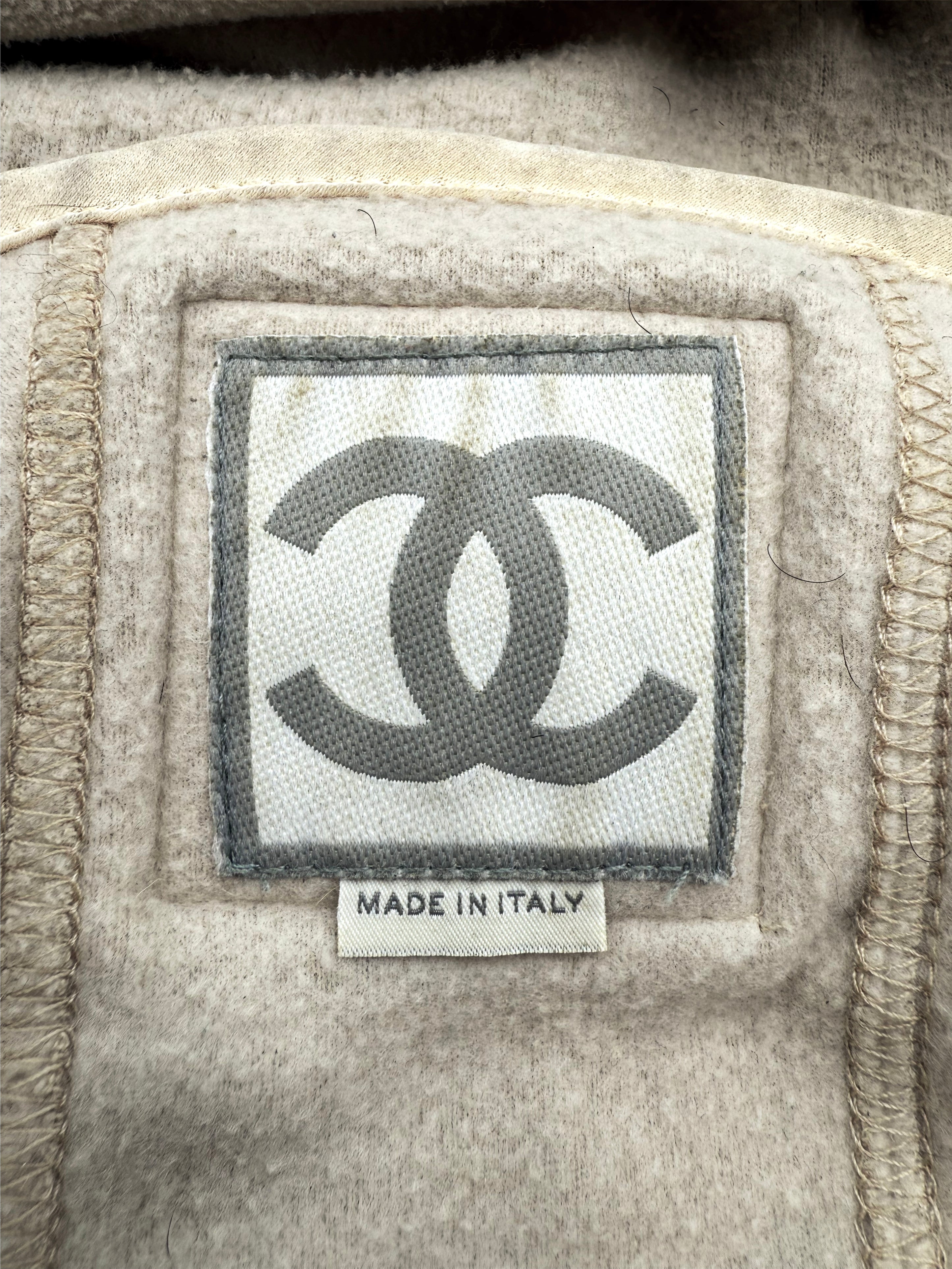 AW01 Chanel Sport CC Logo Beige Fleece Balaclava Ski Mask