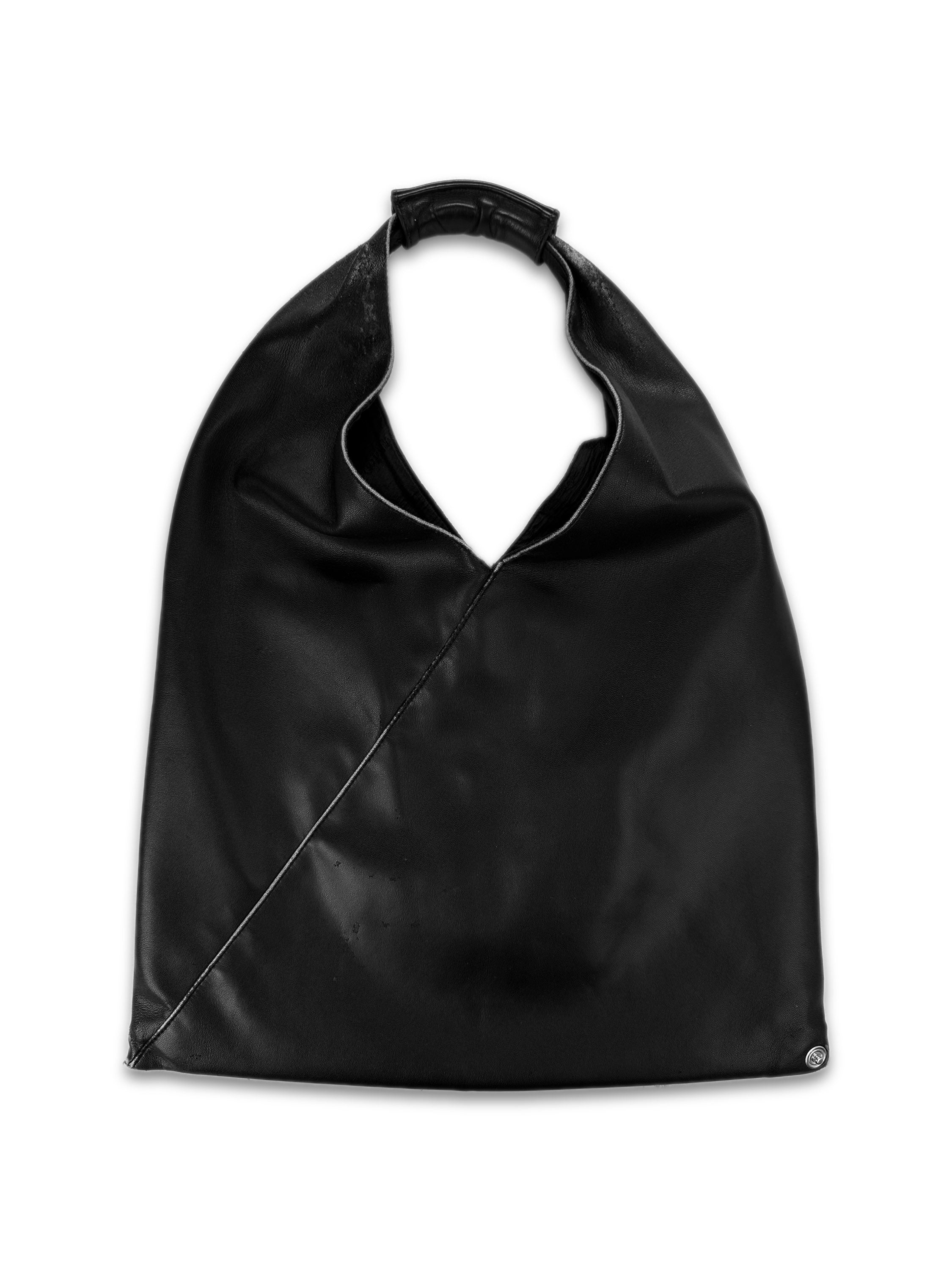 Maison Margiela MM6 Black Leather Darting Handbag