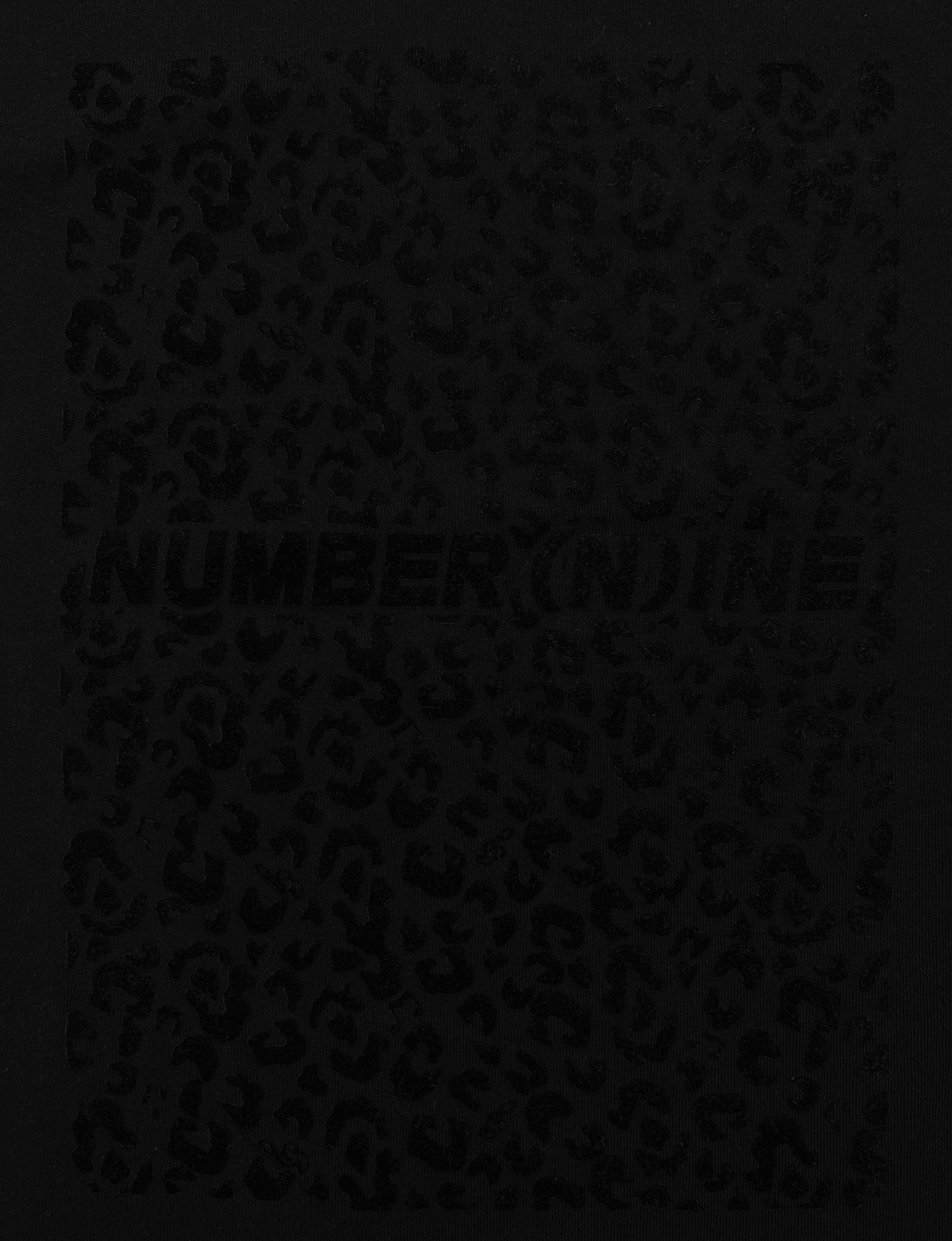 Number (N)ine Cheetah Print Black Logo T-Shirt