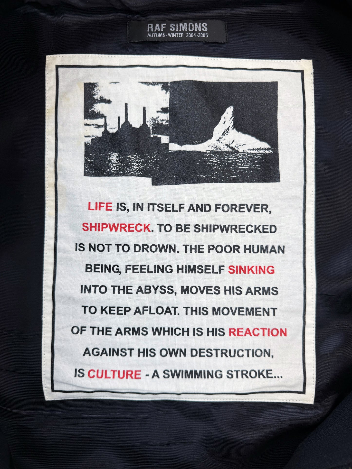 AW04 Raf Simons ‘Waves’ Sculptural Multi Pocket Work Jacket