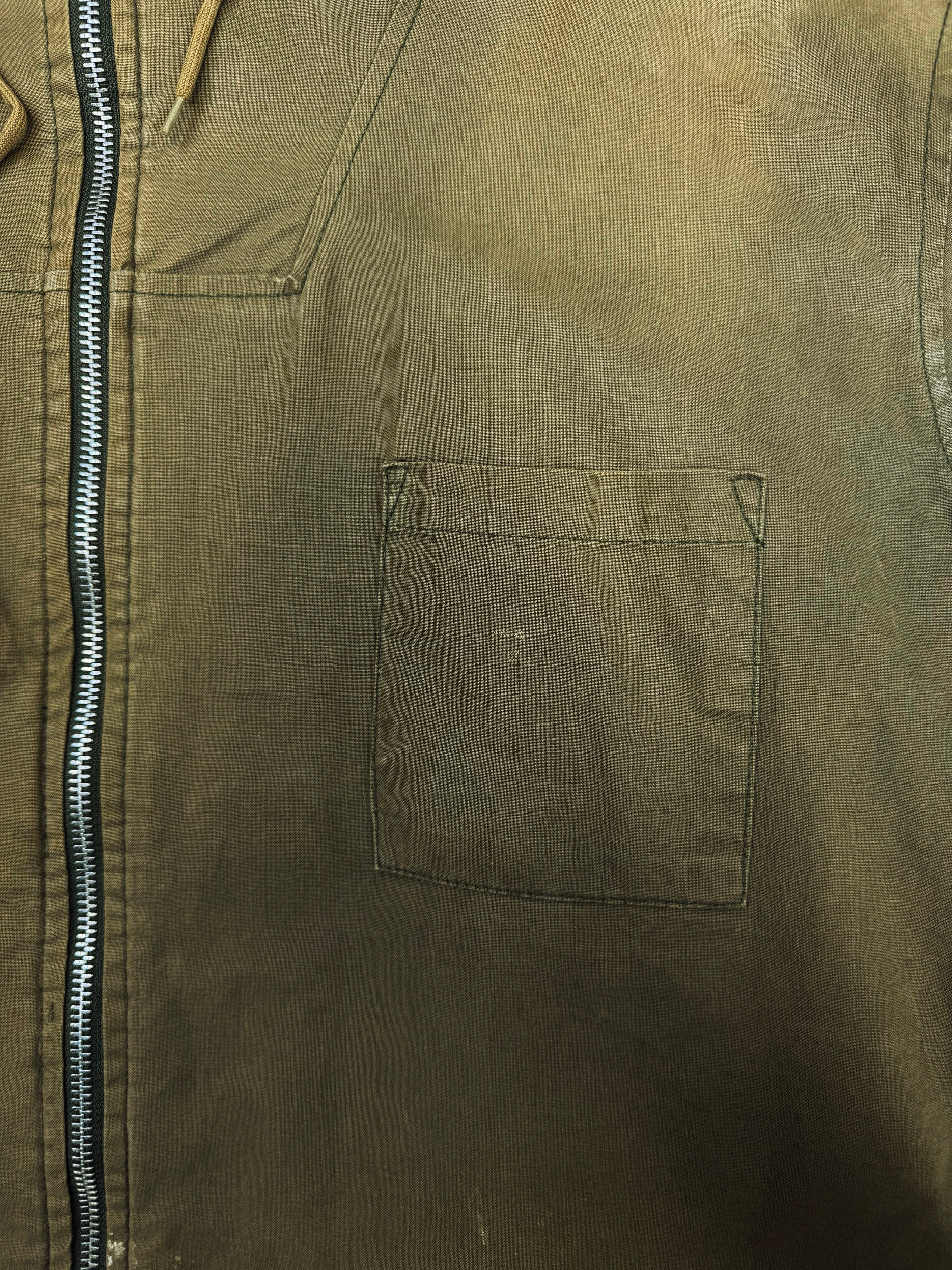 AW99 Helmut Lang Olive Cotton One Pocket Padded Jacket
