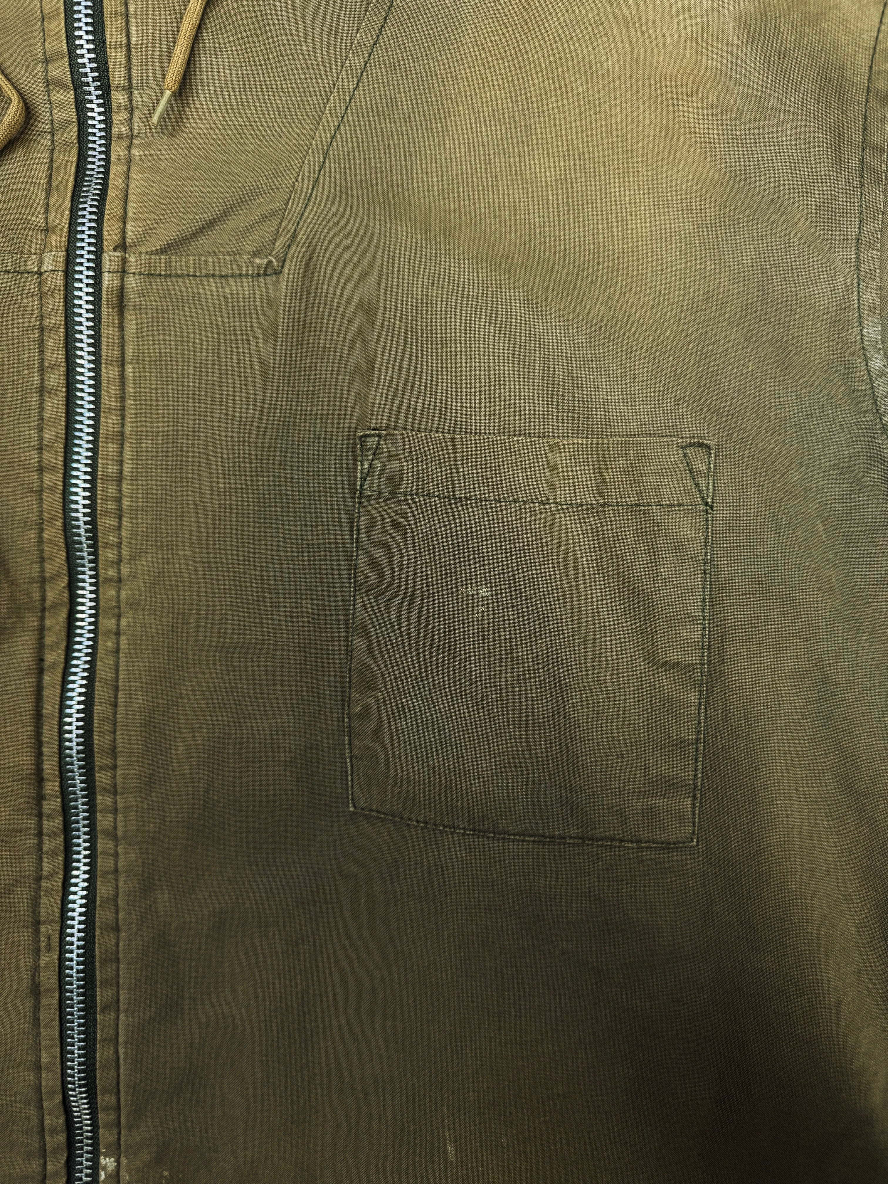 AW99 Helmut Lang Olive Cotton One Pocket Padded Jacket