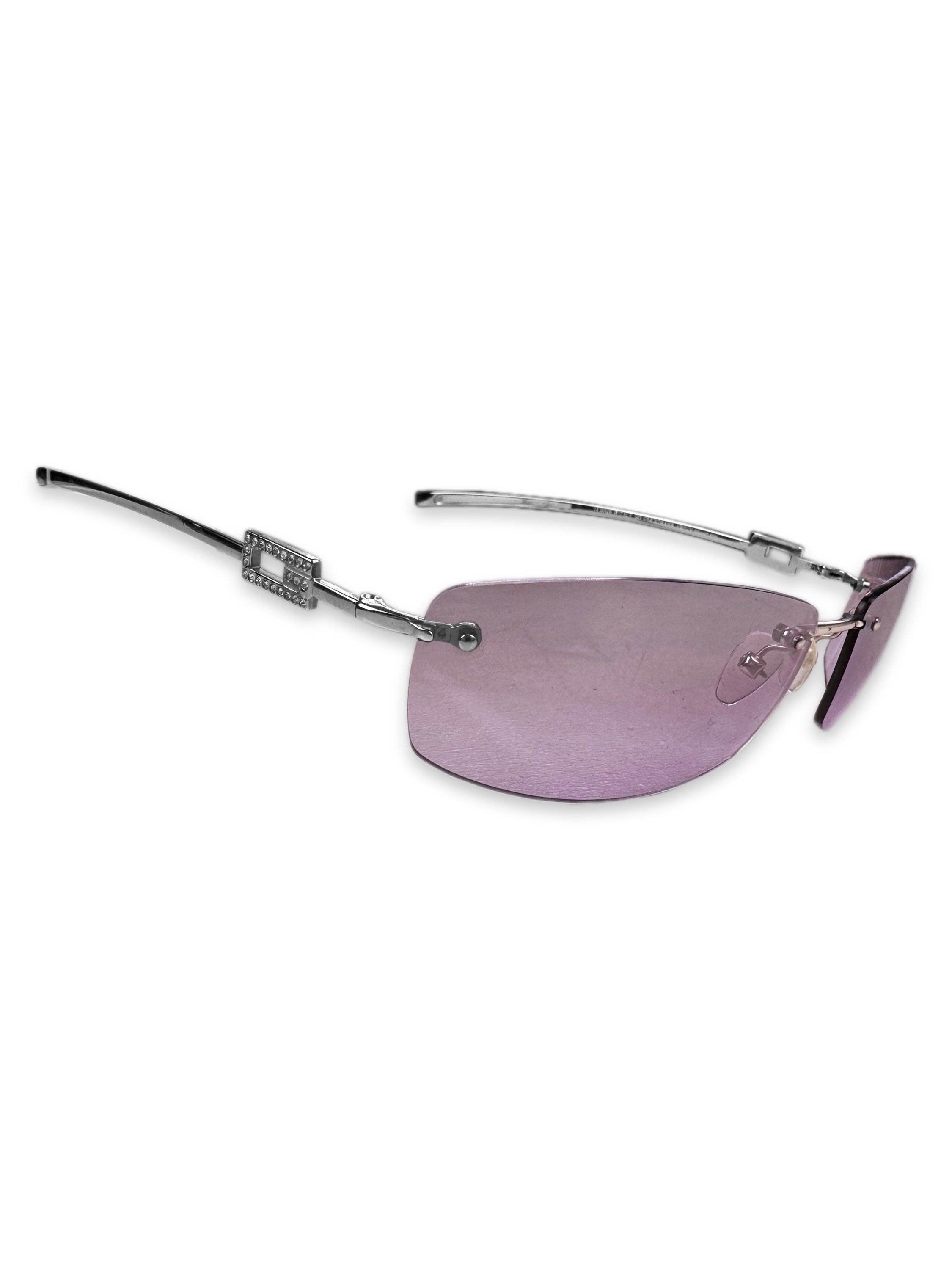 00s Gucci Rose Tint Swarovski Crystal ‘G’ Logo Sunglasses