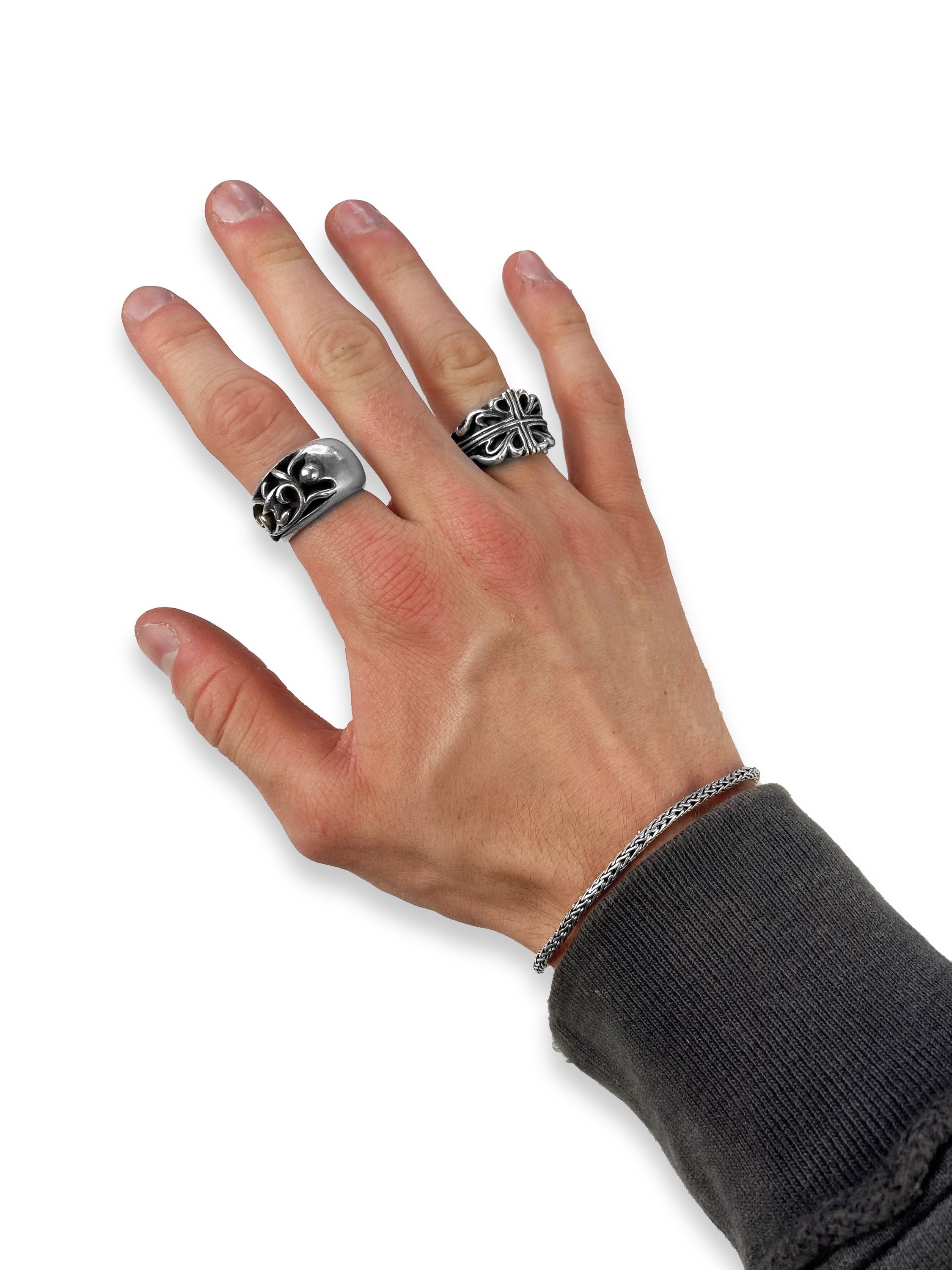00s A&G Rock ‘n Roll Couture .925 Silver Fleur Ring