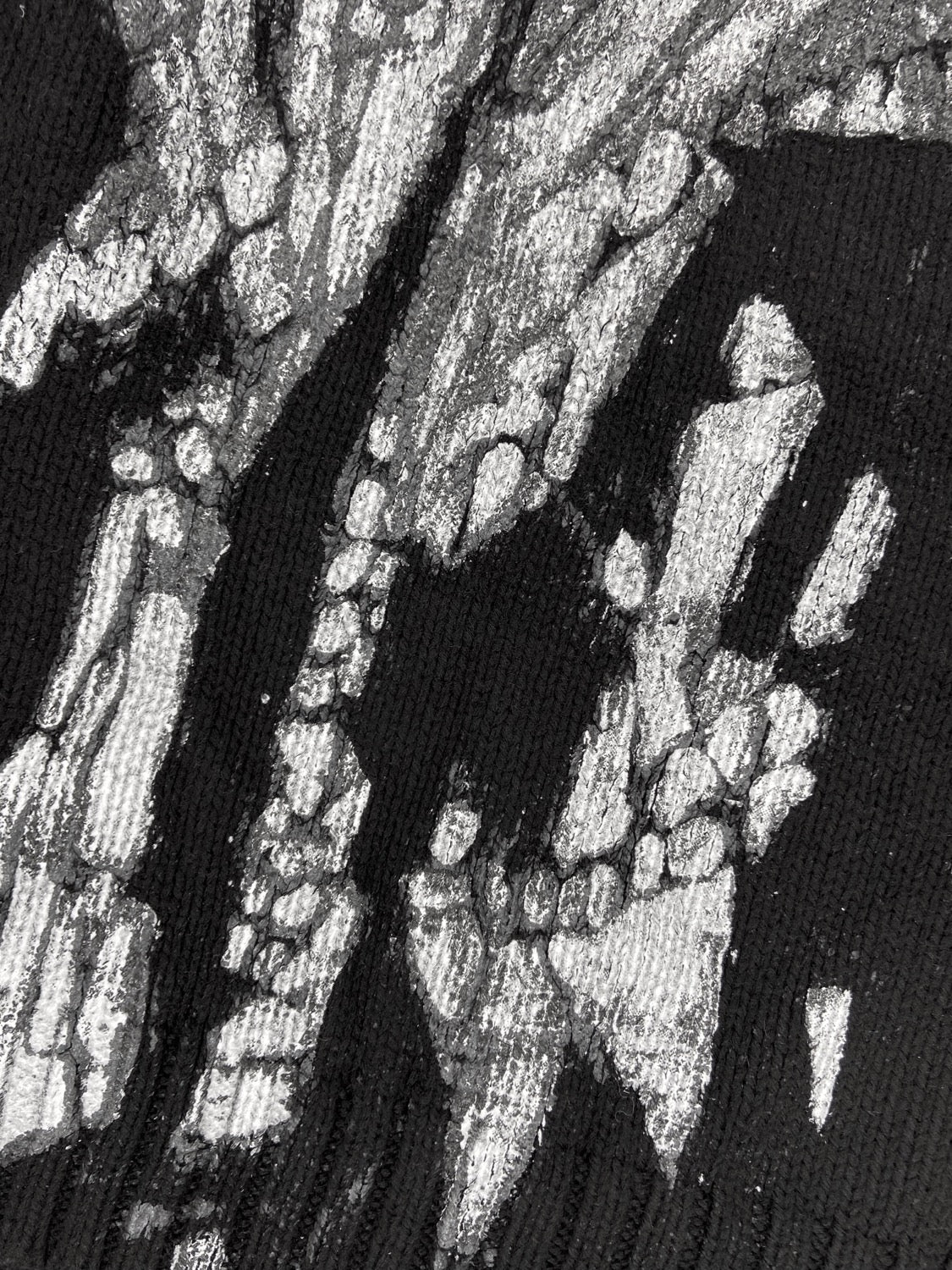 AW04 Yohji Yamamoto Hand Painted Heavy Weave Abstract Knitted Sweater