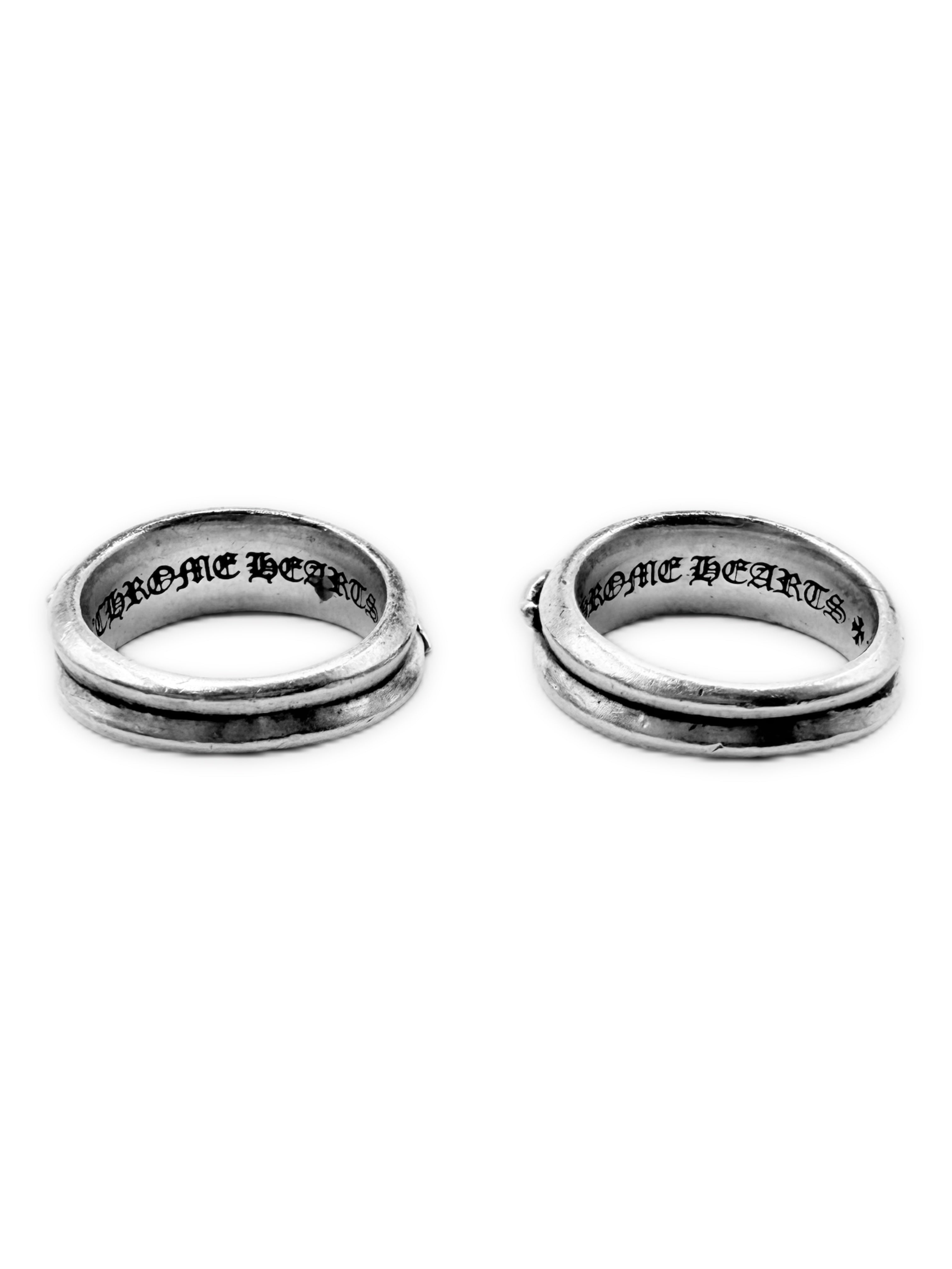 Chrome Hearts Half Split Dagger .925 Silver Ring Set
