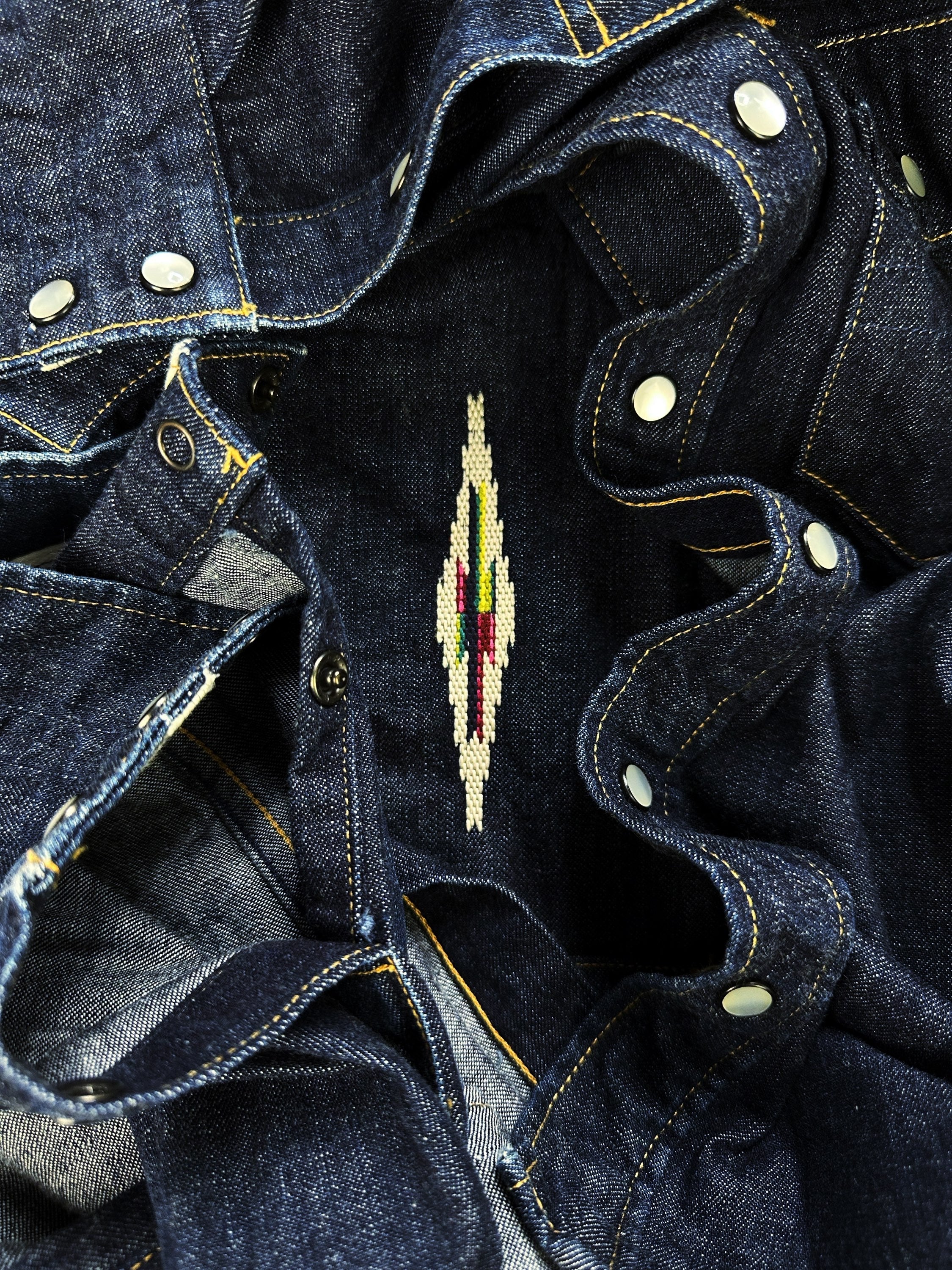 Number (N)ine Embroidered Motif Indigo Denim Jacket